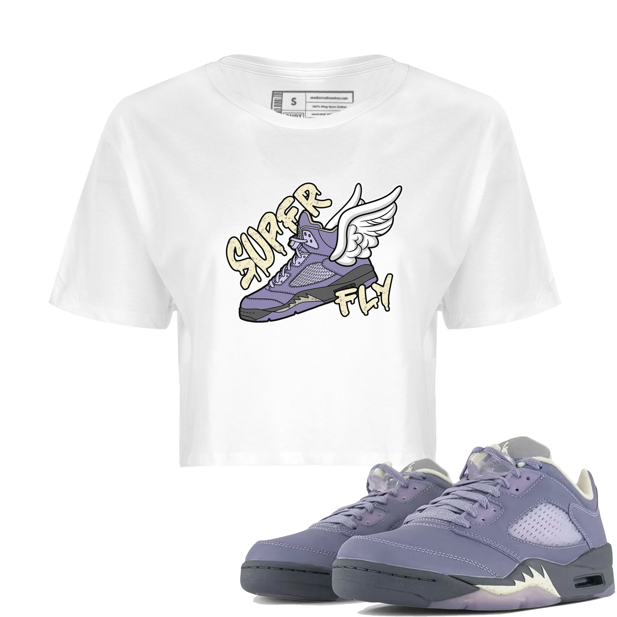 Super Fly Women's Tops - Air Jordan 5 Indigo Haze