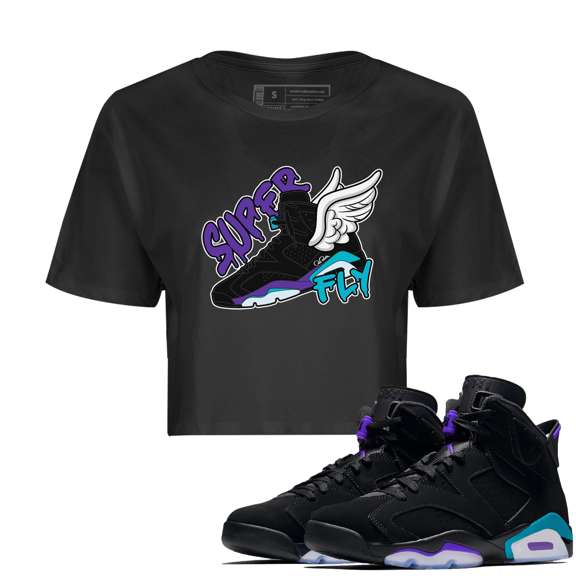 Super Fly Women's Tops - Air Jordan 6 Aqua