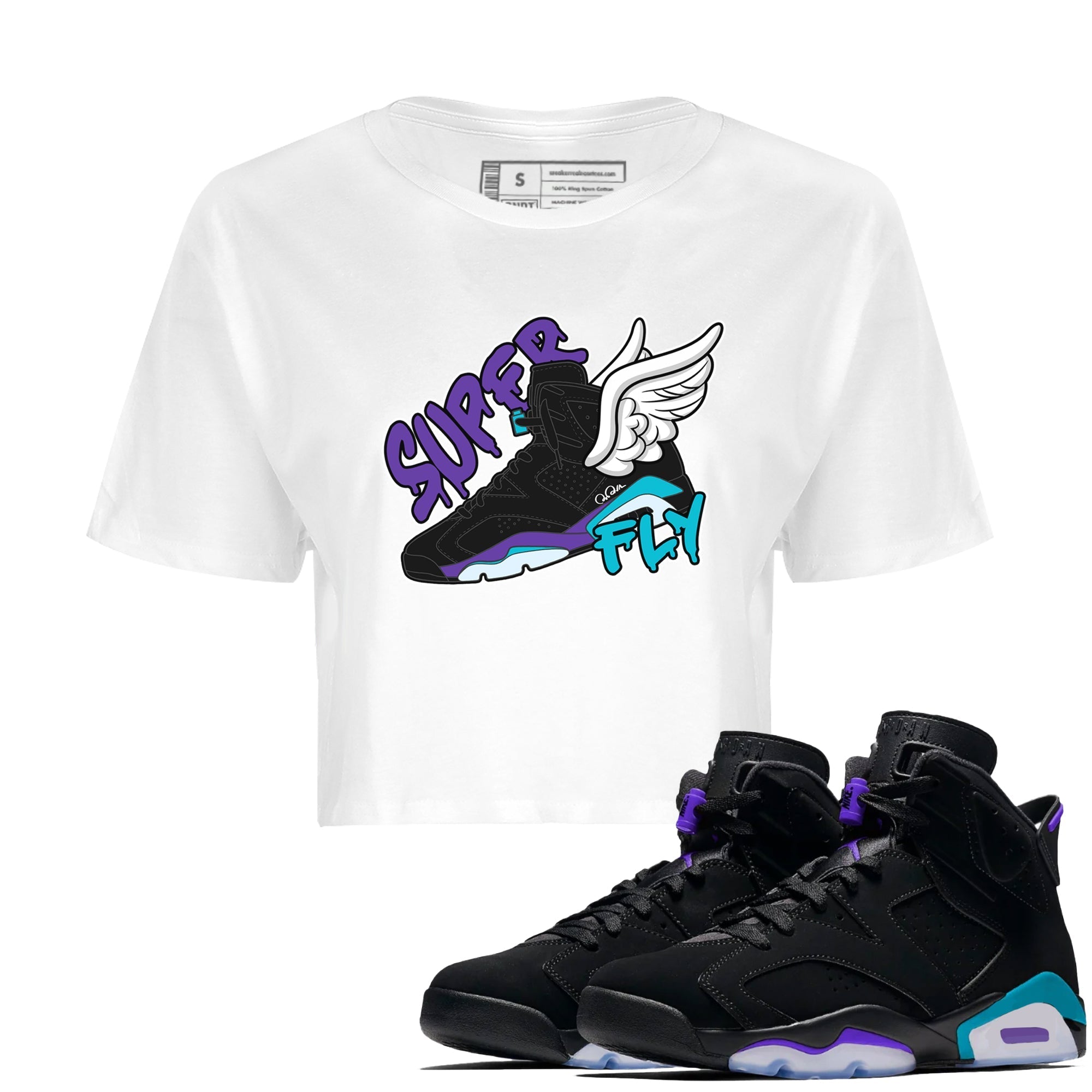 Super Fly Women's Tops - Air Jordan 6 Aqua