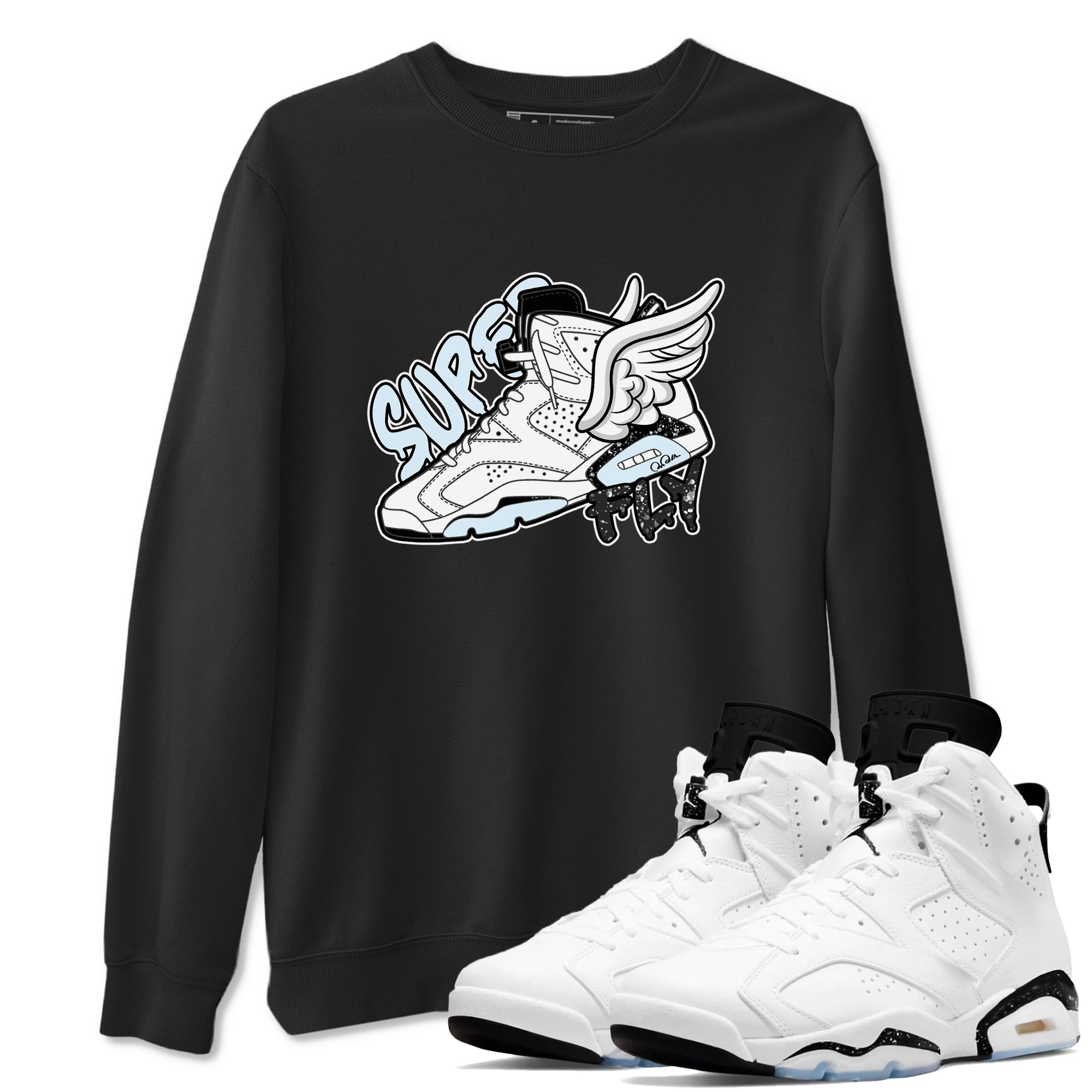 Super Fly snkmatch Tees - Air Jordan 6 White Black