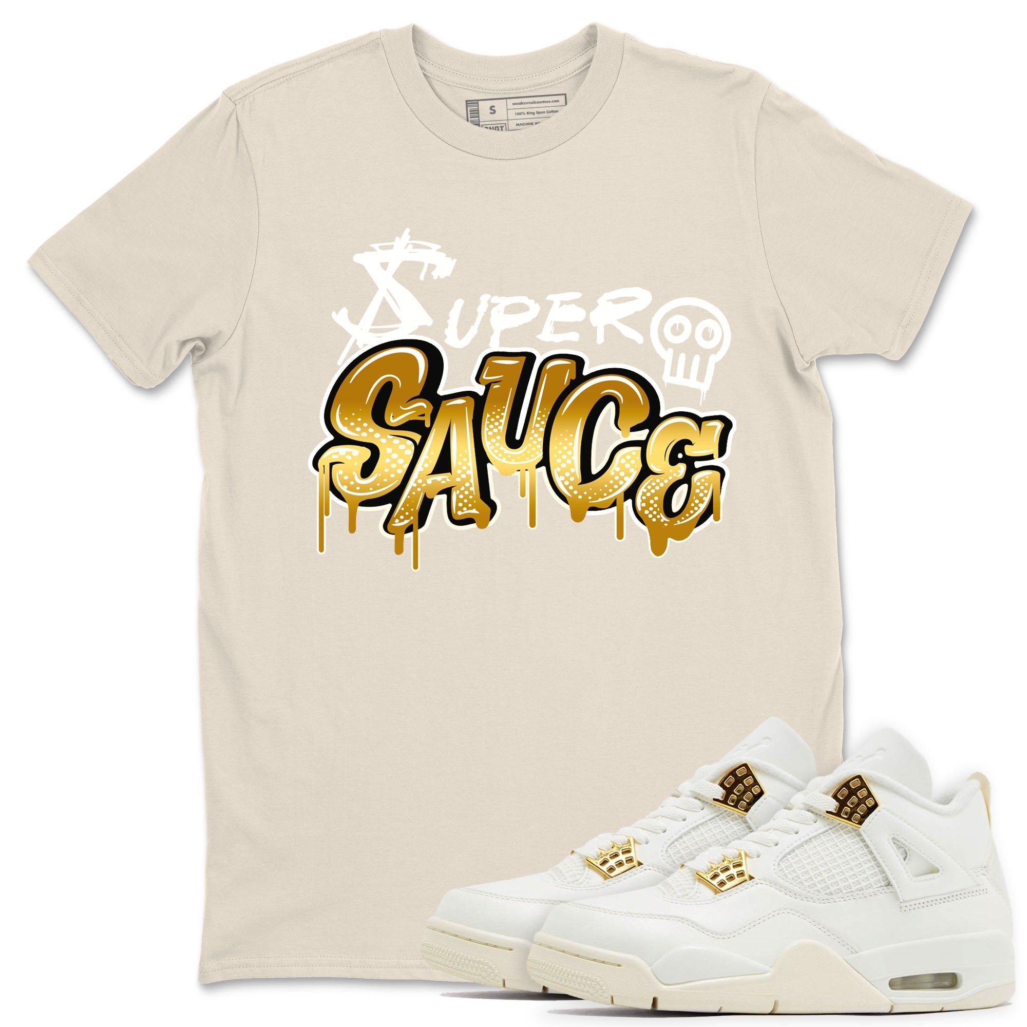 Super Sauce snkmatch Tees - Air Jordan 4 Sail 2024