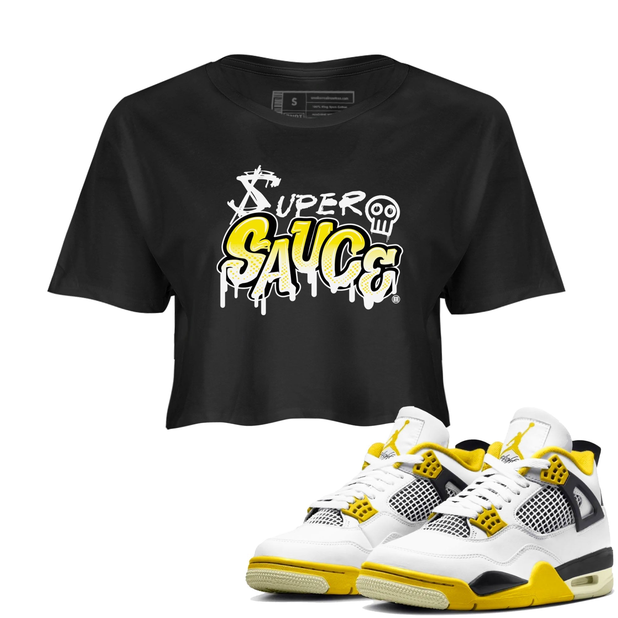 Super Sauce snkmatch Women's Top - Air Jordan 4 Vivid Sulfur