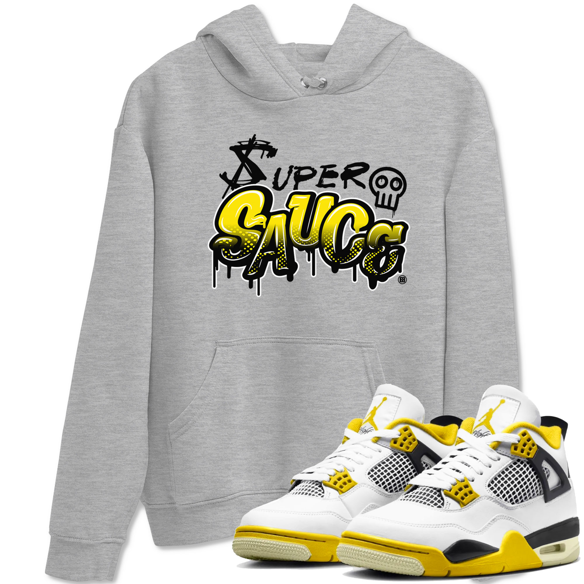 Super Sauce snkmatch Tees - Air Jordan 4 Vivid Sulfur