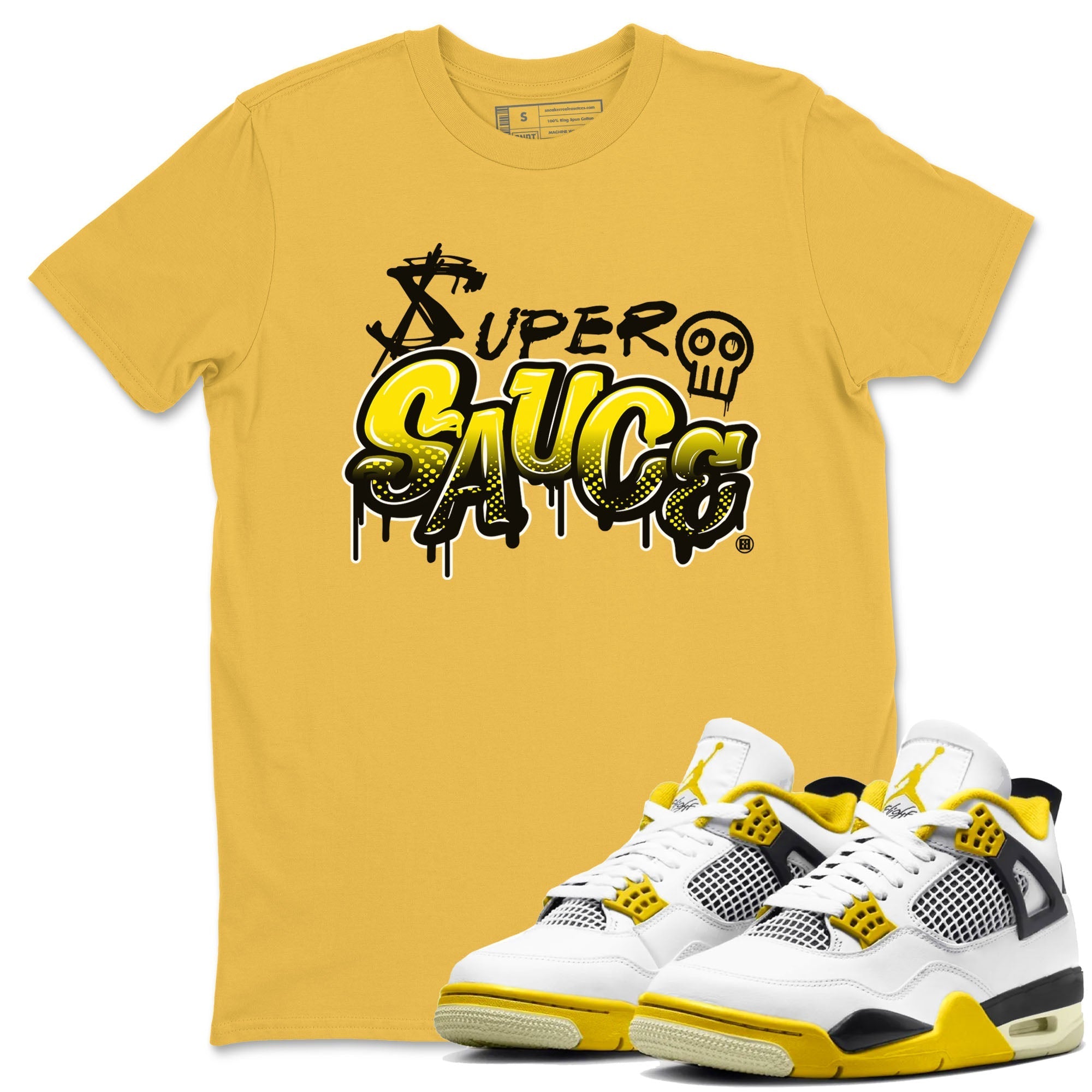 Super Sauce snkmatch Tees - Air Jordan 4 Vivid Sulfur
