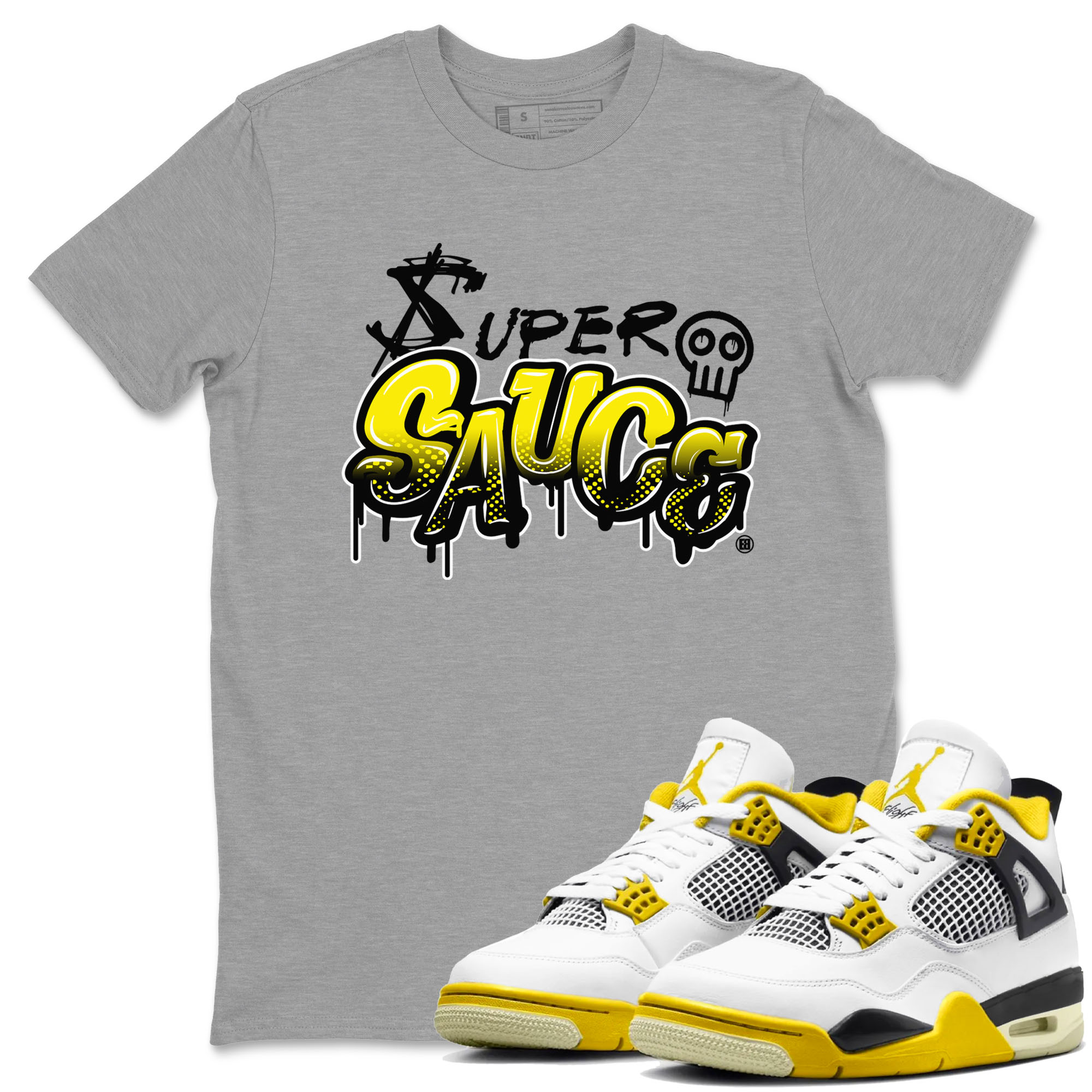 Super Sauce snkmatch Tees - Air Jordan 4 Vivid Sulfur