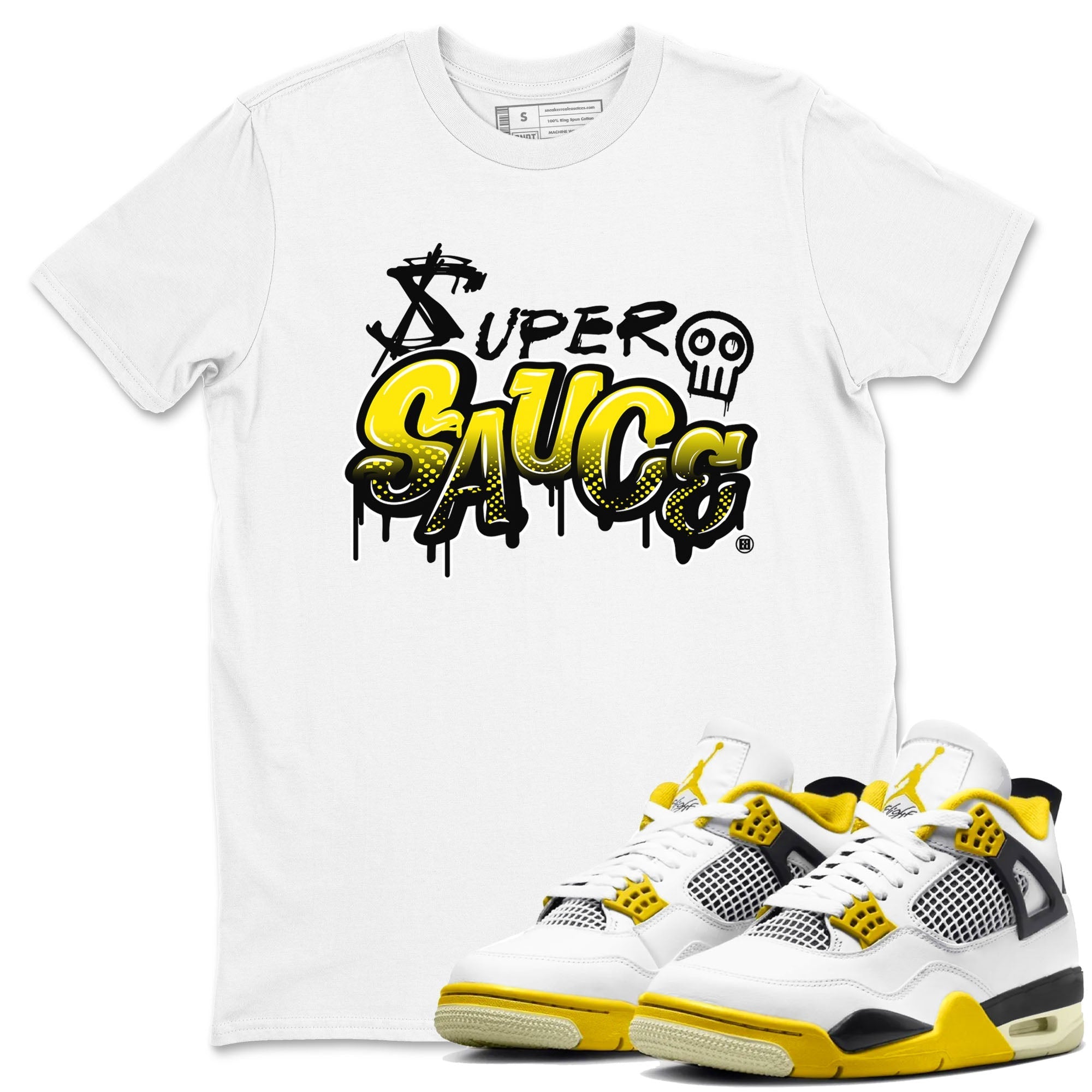 Super Sauce snkmatch Tees - Air Jordan 4 Vivid Sulfur