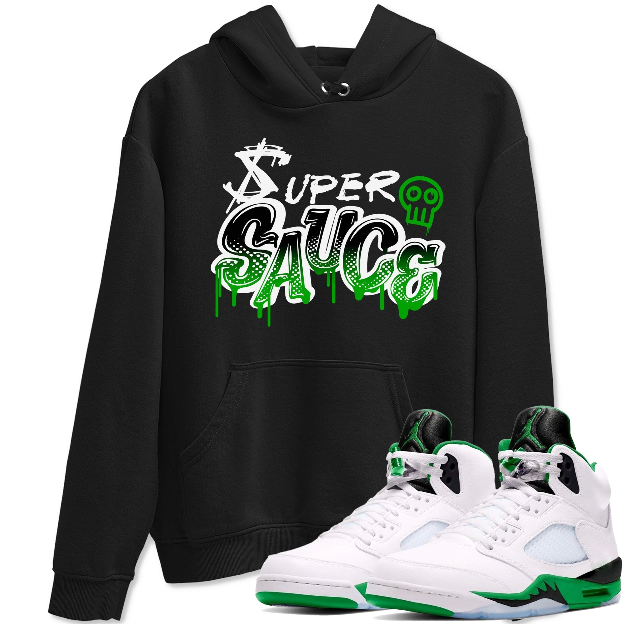 Super Sauce snkmatch Tees - Air Jordan 5 Lucky Green