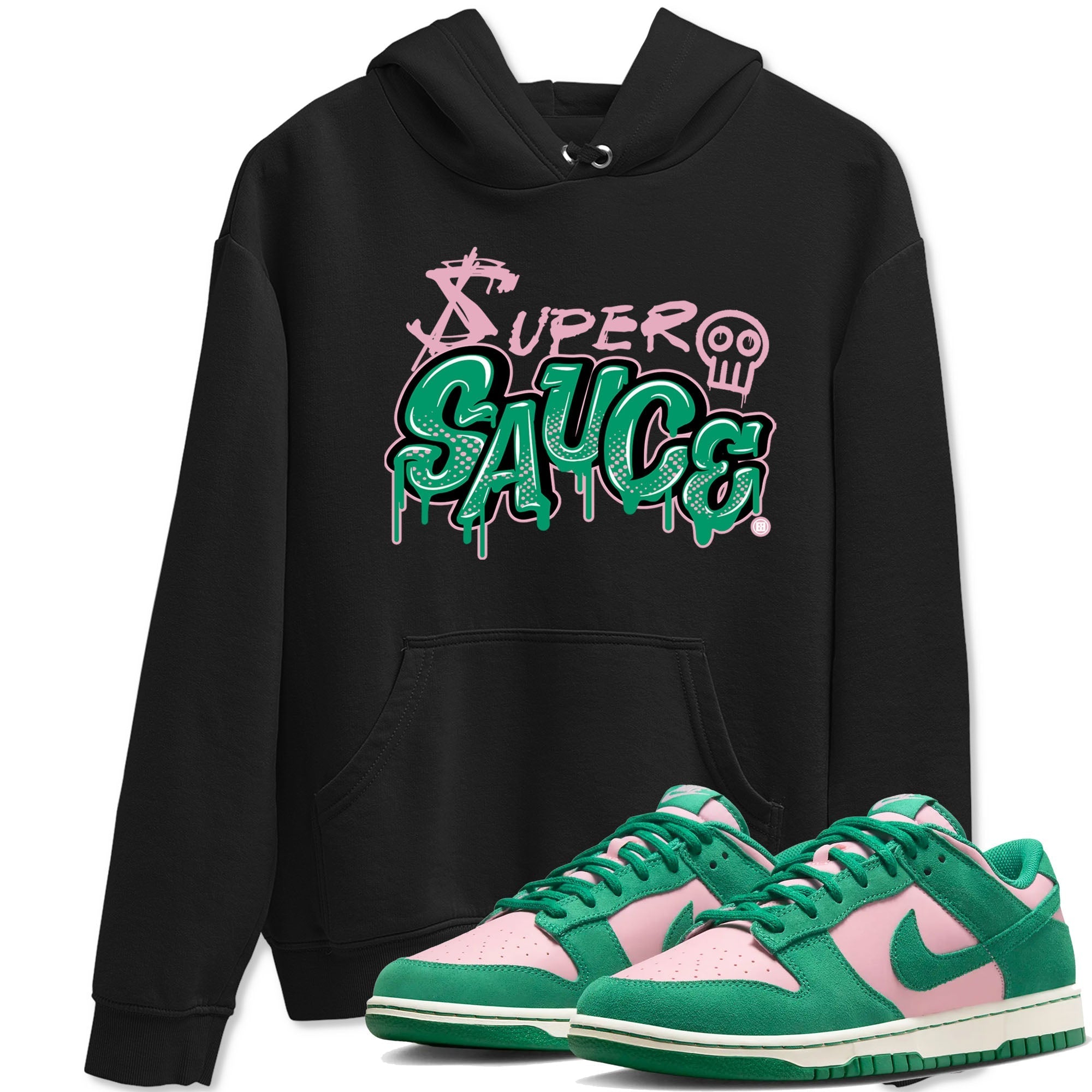 Super Sauce snkmatch Tees - Dunk Medium Soft Pink Malachite