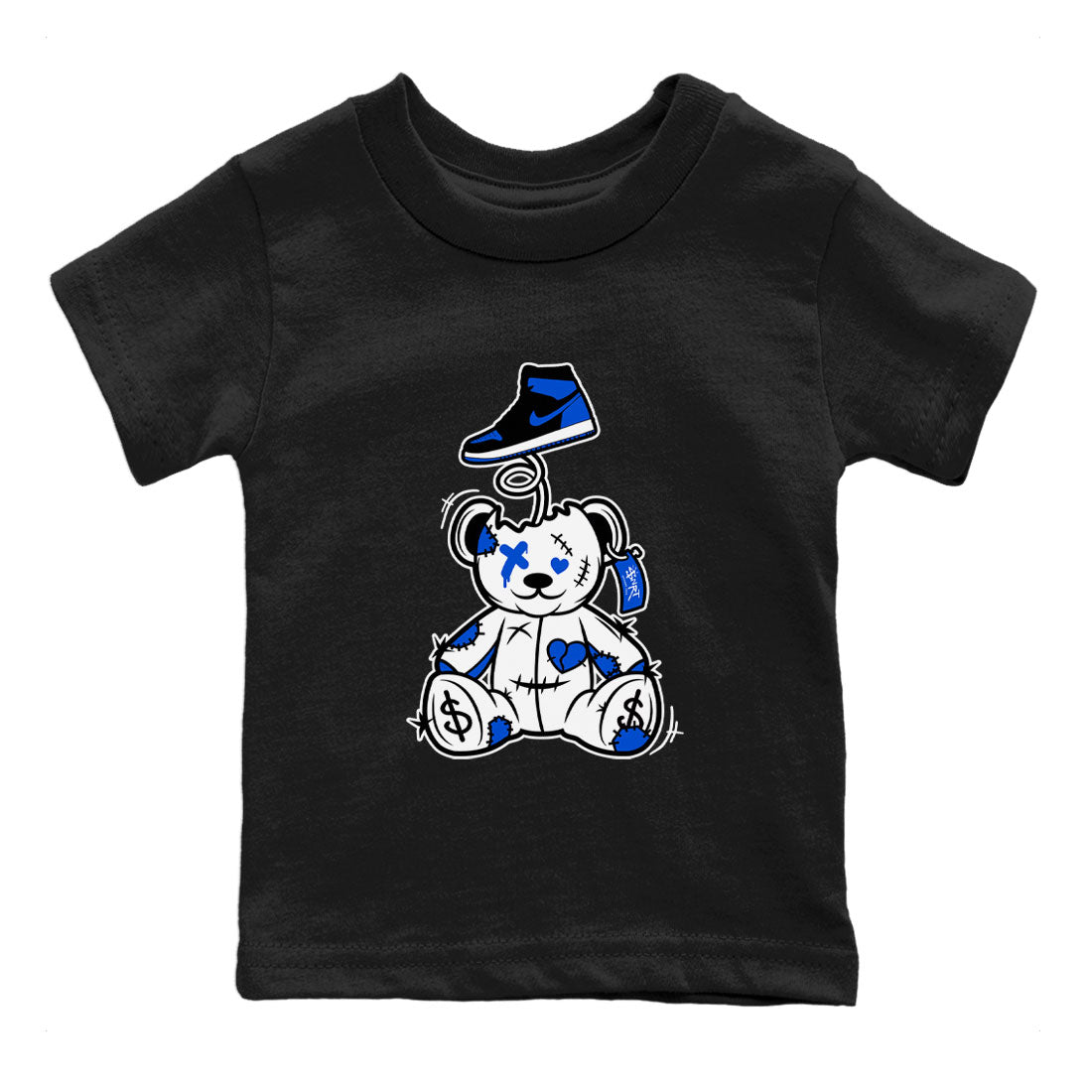 Surprise Teddy Bear snkmatch Tee Kids - Air Jordan 1 Royal Reimagined