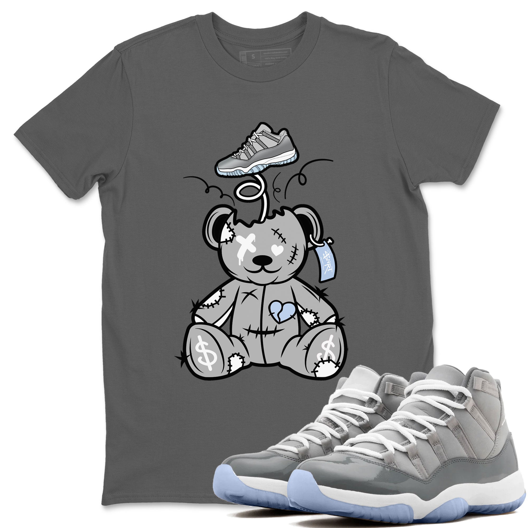 Surprise Teddy Bear snkmatch Tees - Air Jordan 11 Cool Grey