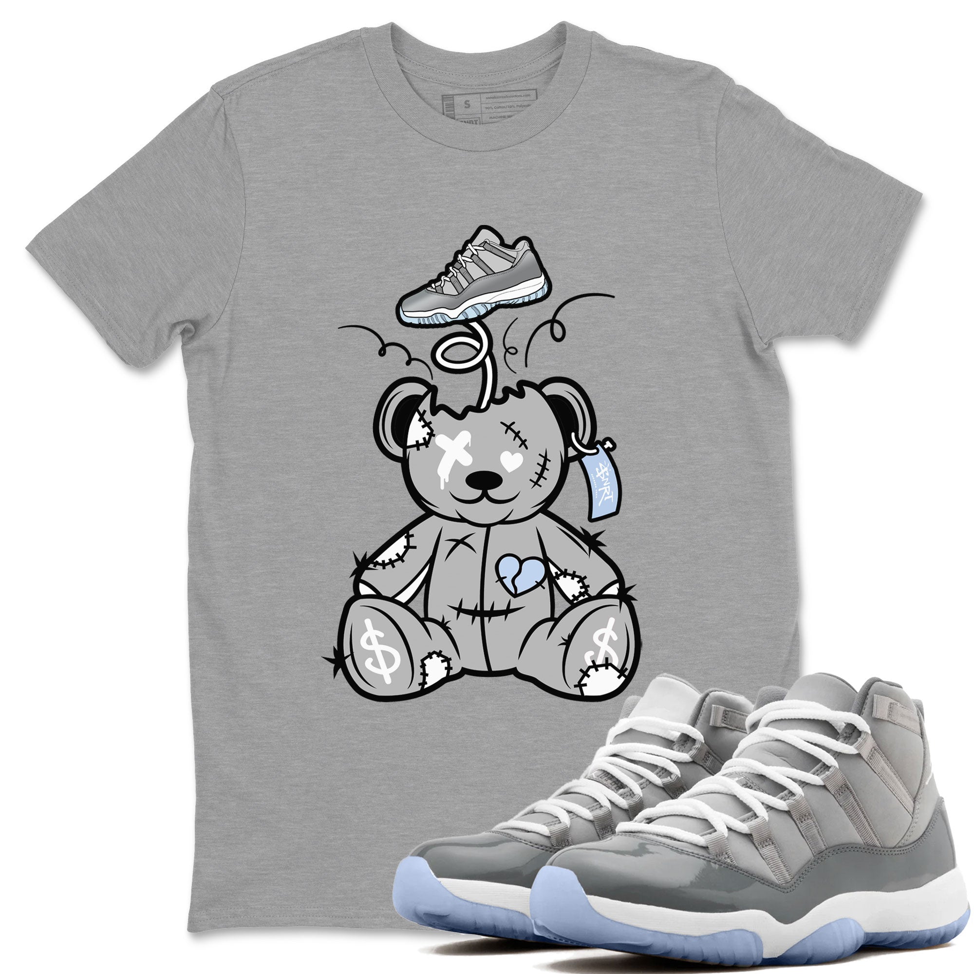 Surprise Teddy Bear snkmatch Tees - Air Jordan 11 Cool Grey