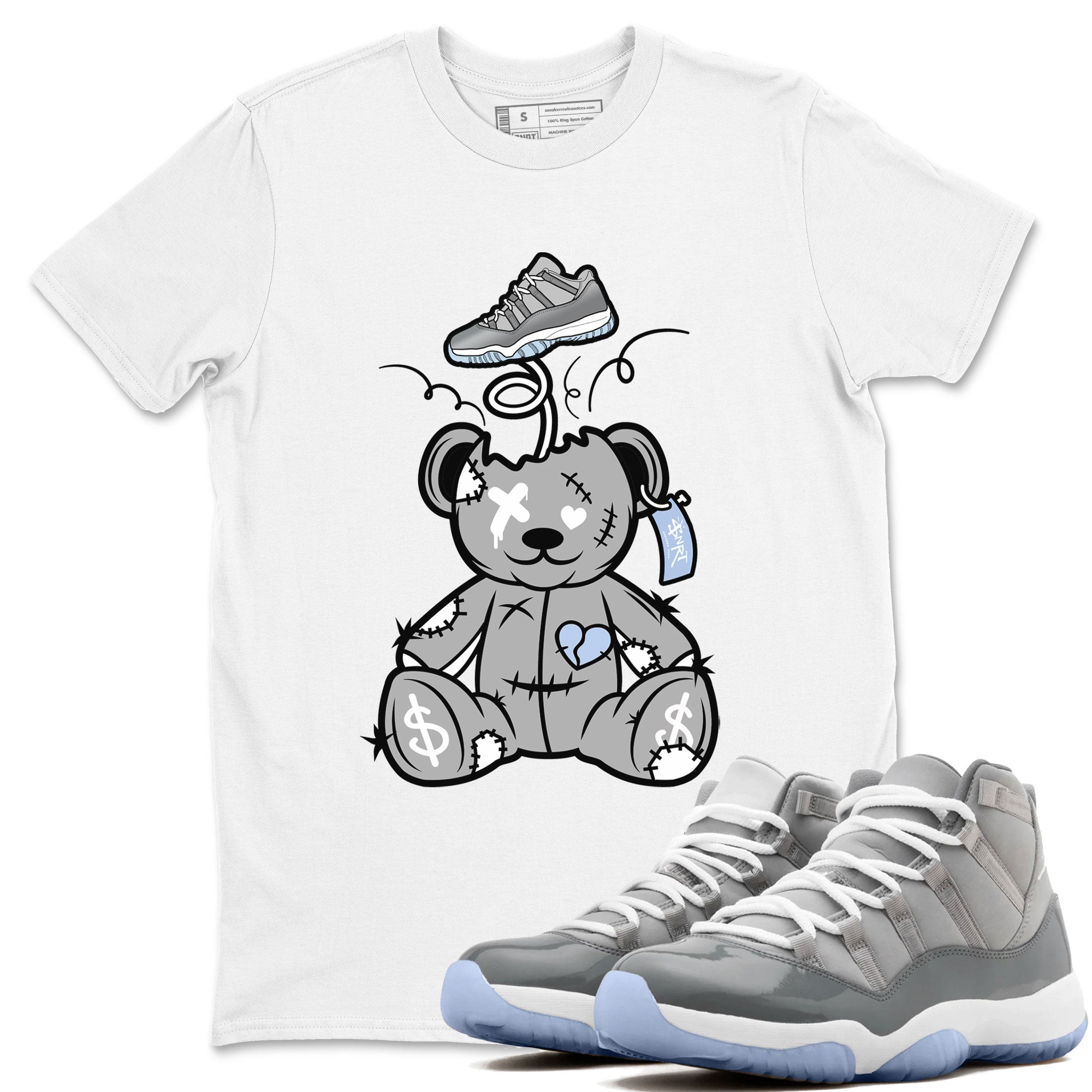 Surprise Teddy Bear snkmatch Tees - Air Jordan 11 Cool Grey