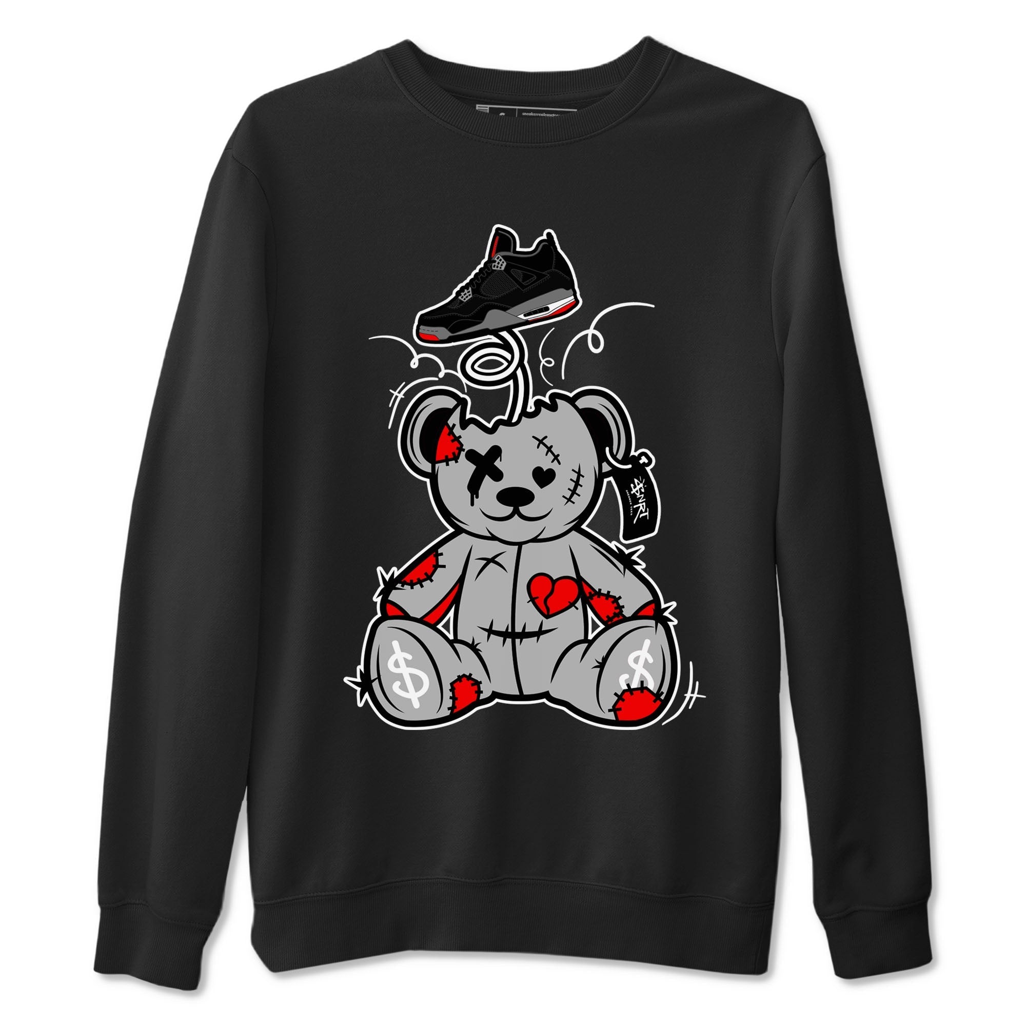 Surprise Teddy Bear snkmatch Tees - Air Jordan 4 Bred Reimagined