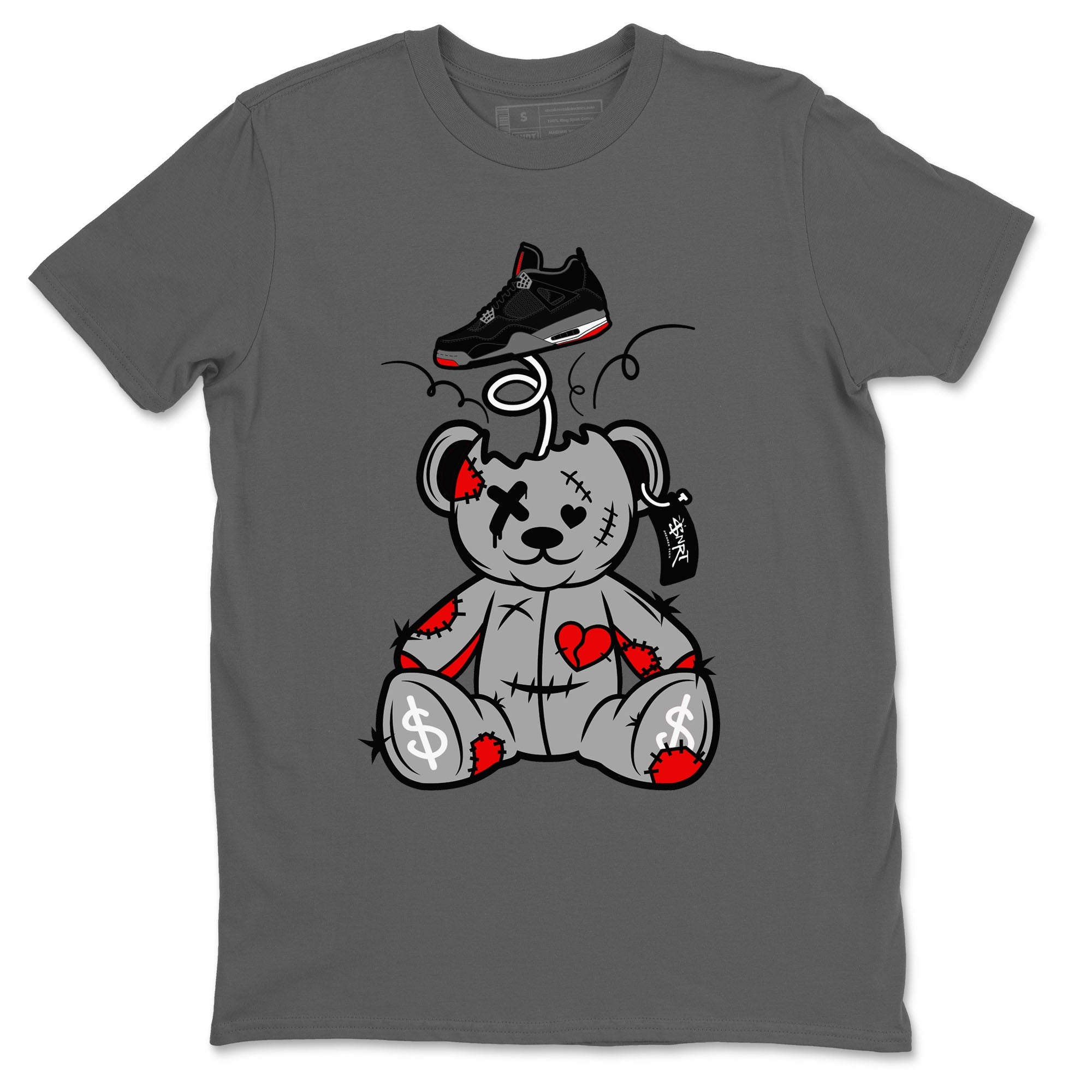 Surprise Teddy Bear snkmatch Tees - Air Jordan 4 Bred Reimagined