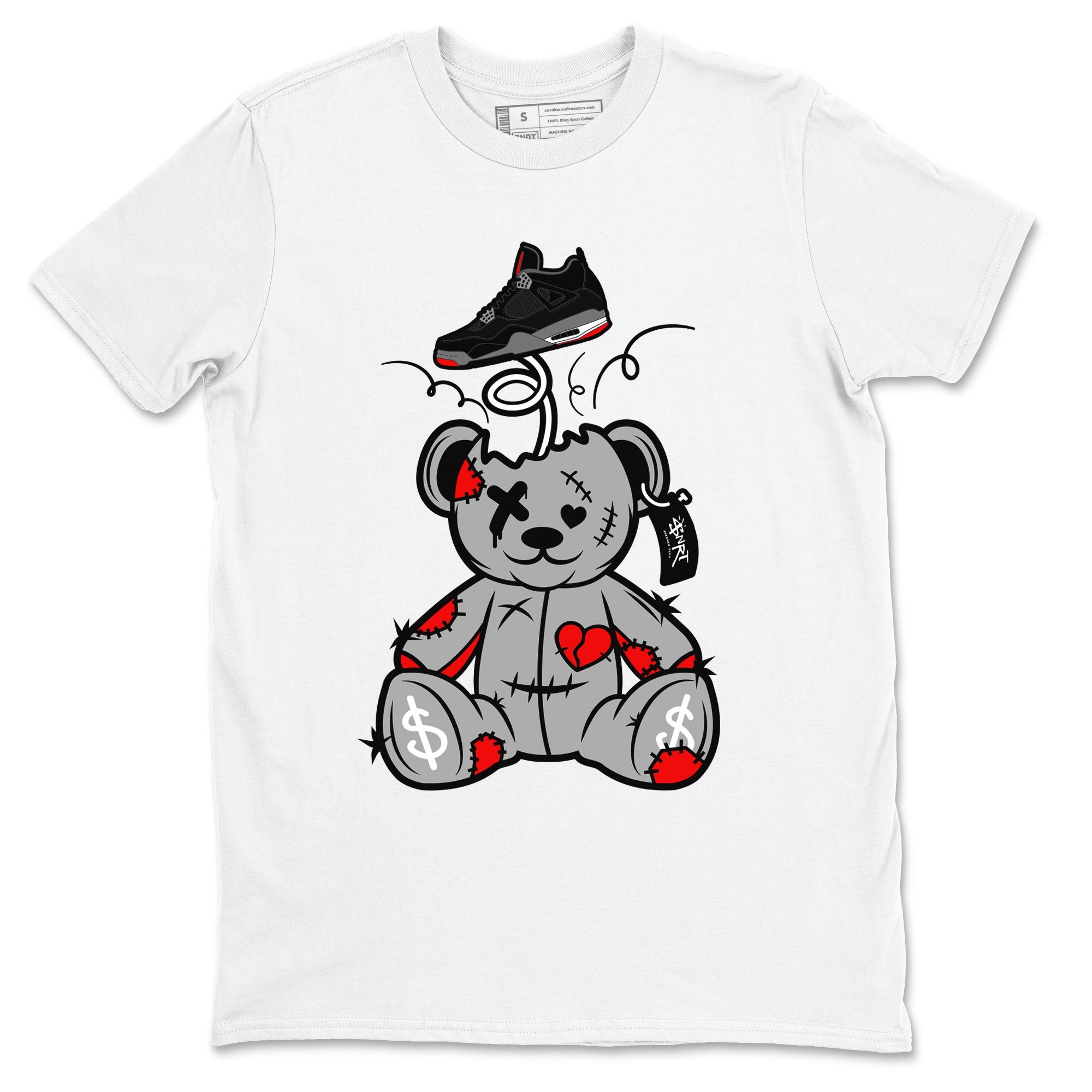 Surprise Teddy Bear snkmatch Tees - Air Jordan 4 Bred Reimagined