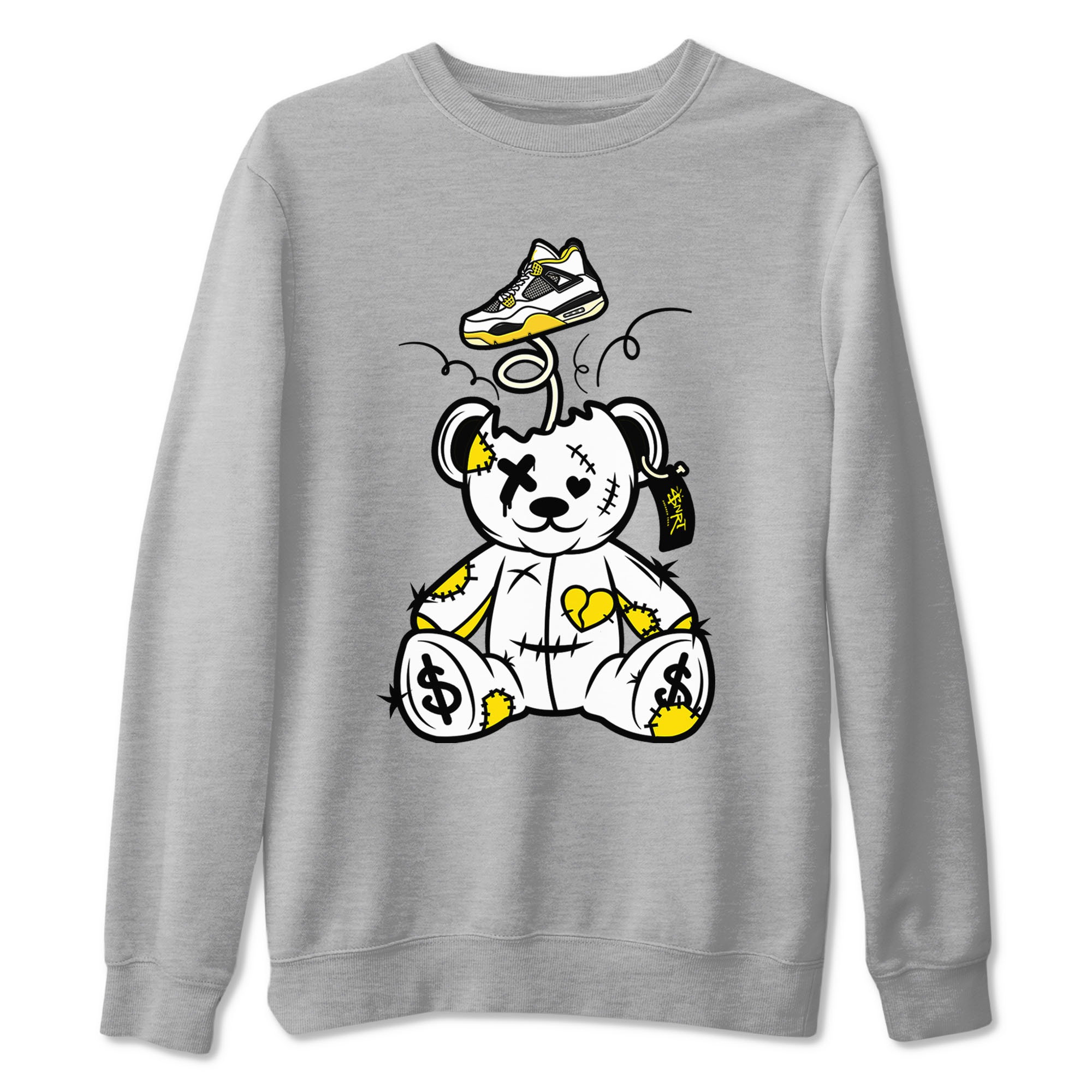 Surprise Teddy Bear snkmatch Tees - Air Jordan 4 Vivid Sulfur