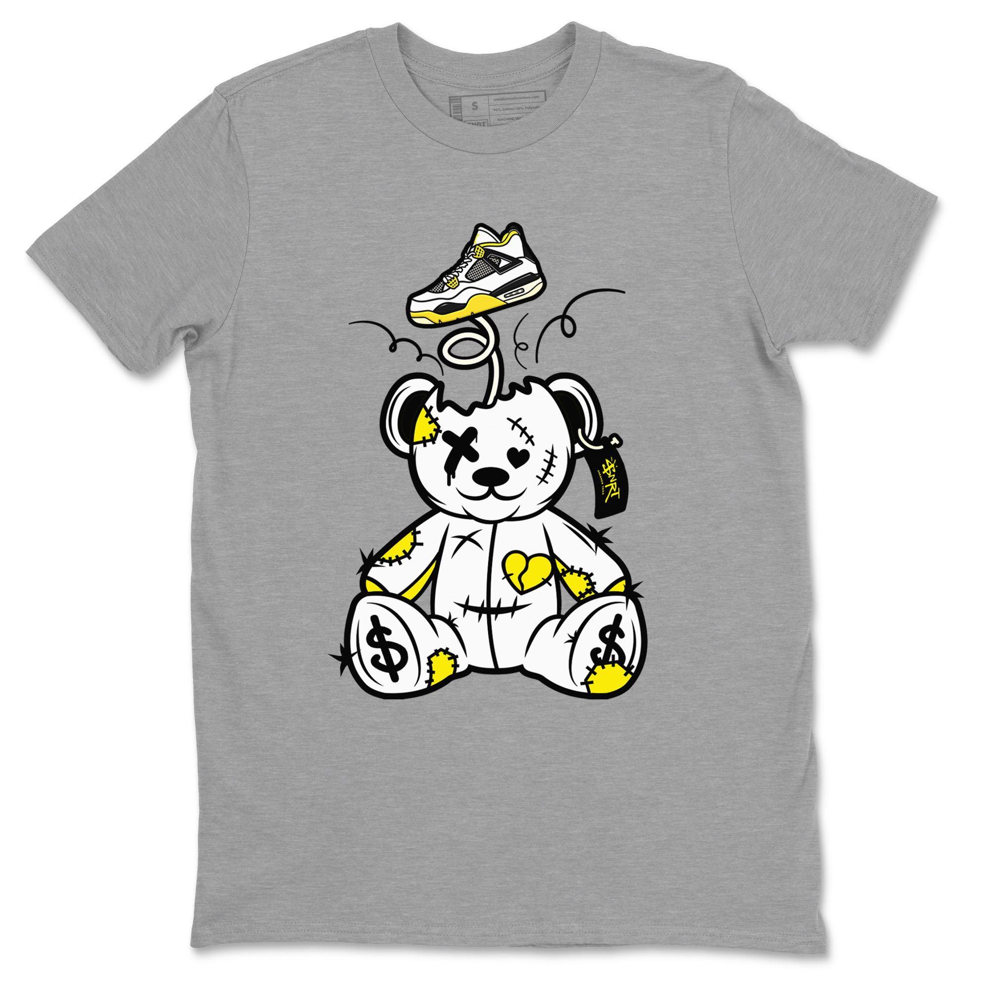 Surprise Teddy Bear snkmatch Tees - Air Jordan 4 Vivid Sulfur