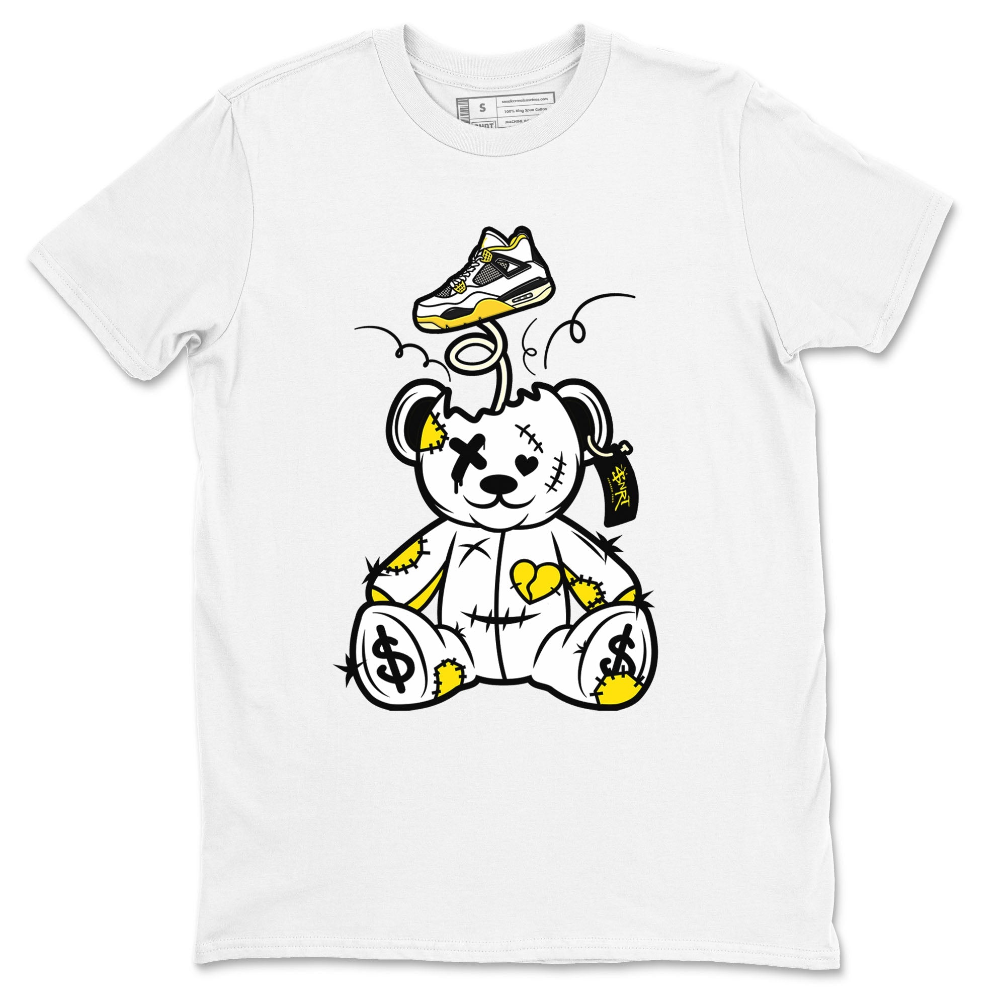 Surprise Teddy Bear snkmatch Tees - Air Jordan 4 Vivid Sulfur
