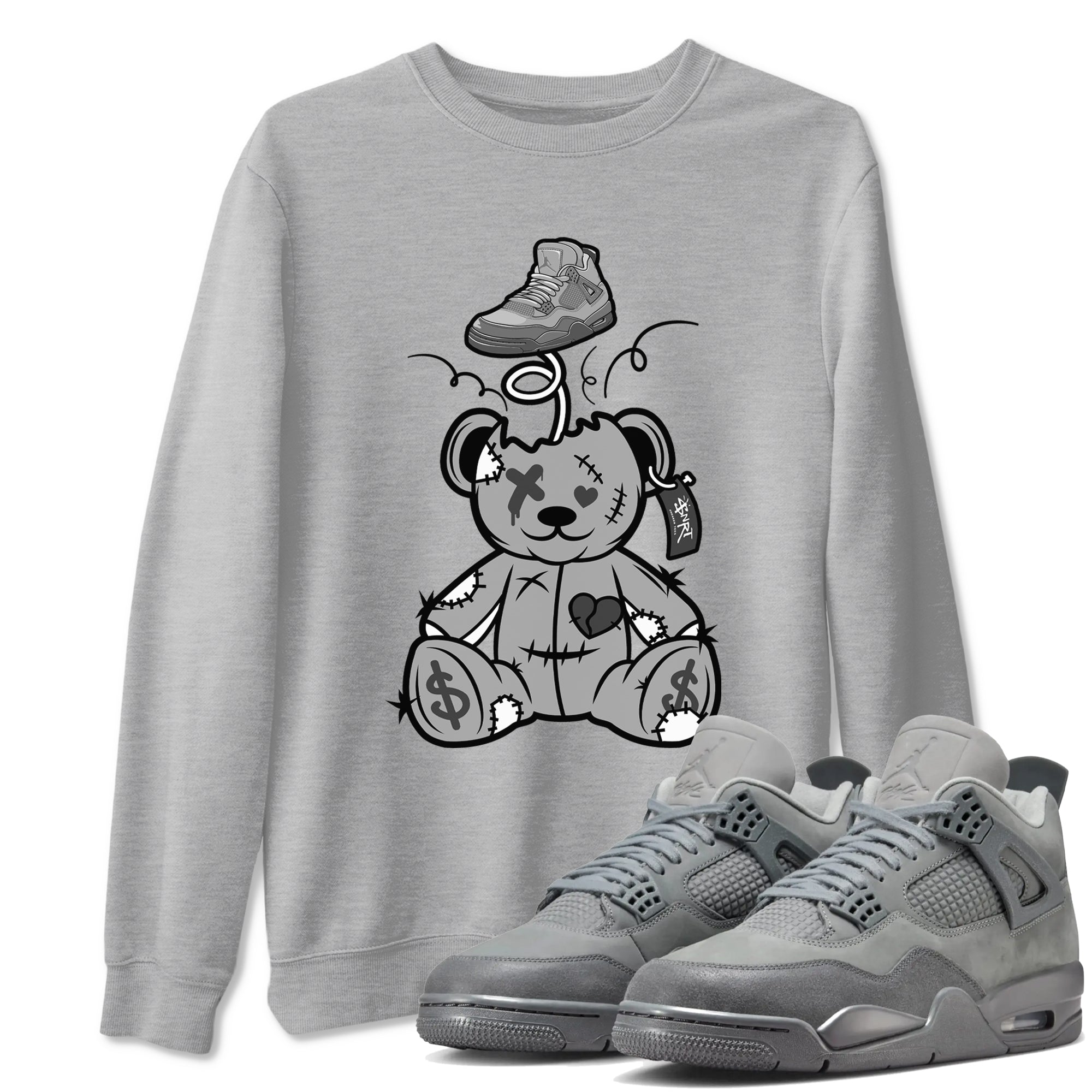 Surprise Teddy Bear snkmatch Tees - Air Jordan 4 Wet Cement