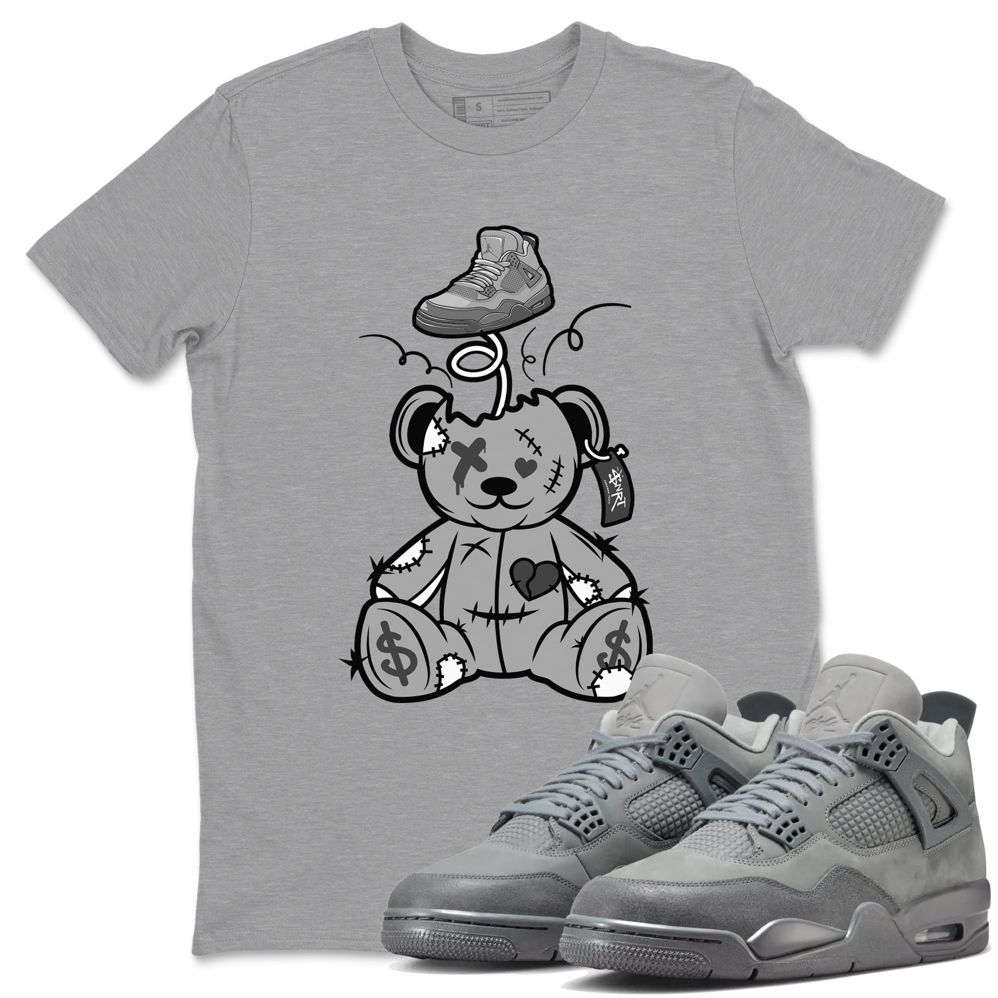 Surprise Teddy Bear snkmatch Tees - Air Jordan 4 Wet Cement