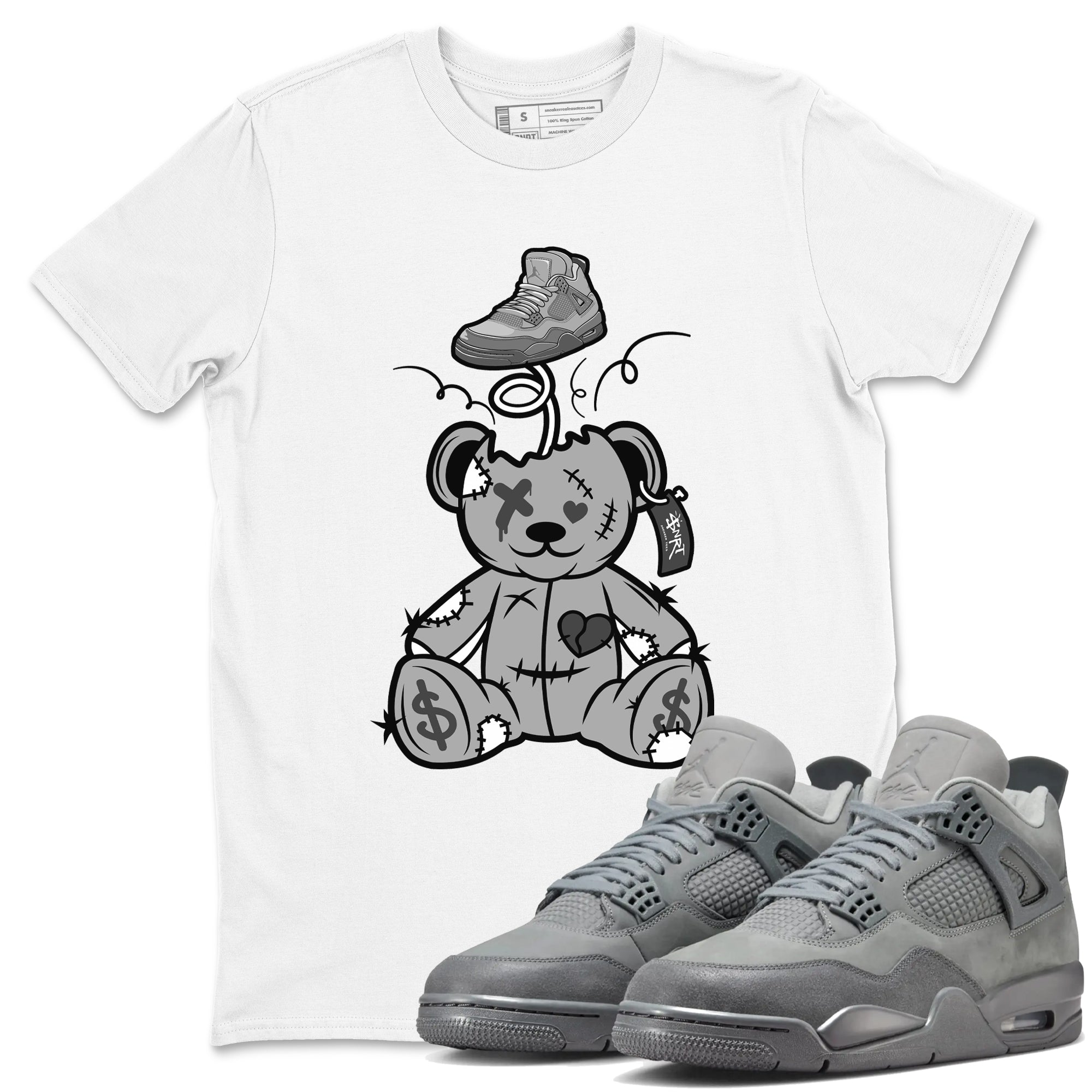 Surprise Teddy Bear snkmatch Tees - Air Jordan 4 Wet Cement