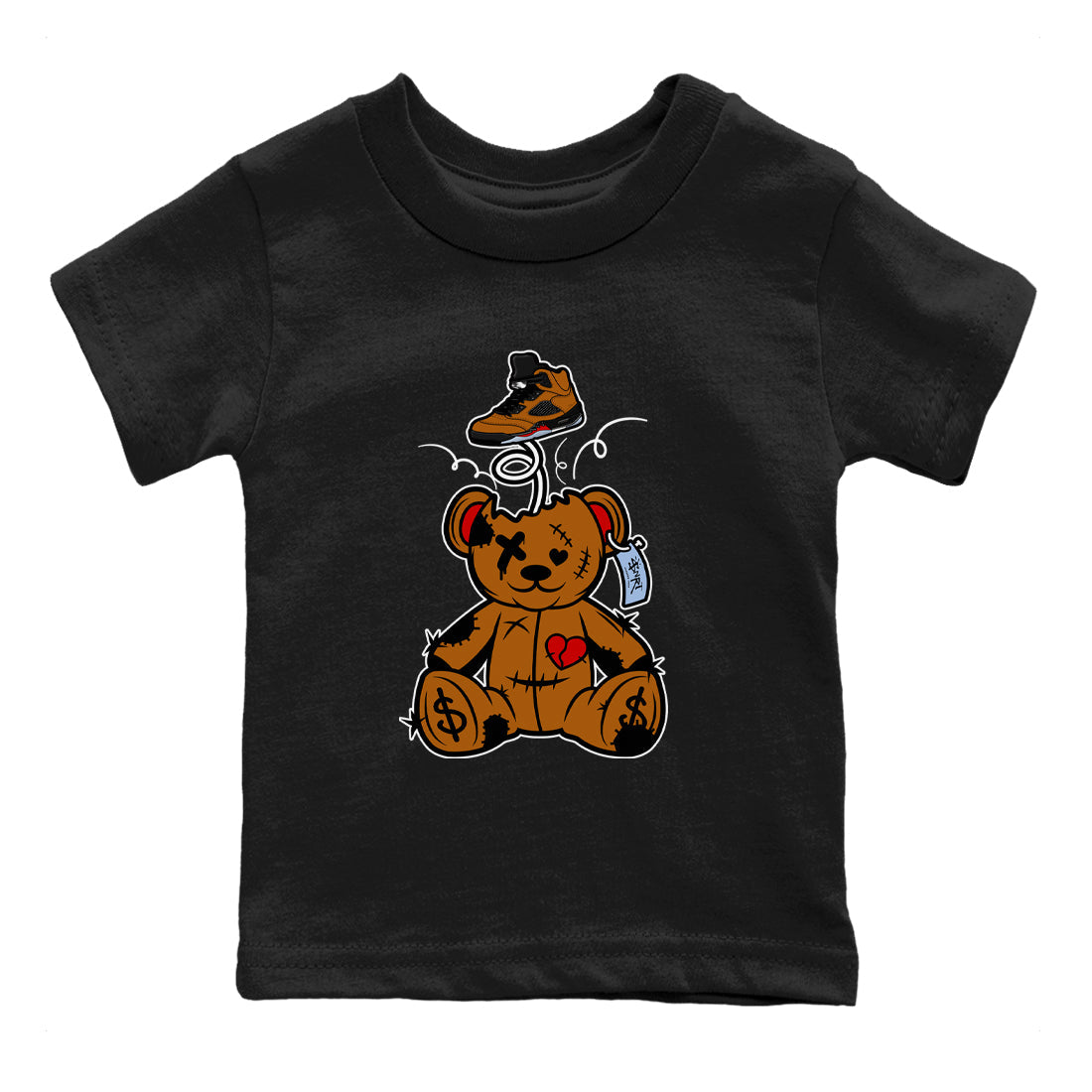 Surprise Teddy Bear snkmatch Tees Kids - Air Jordan 5 Archaeo Brown