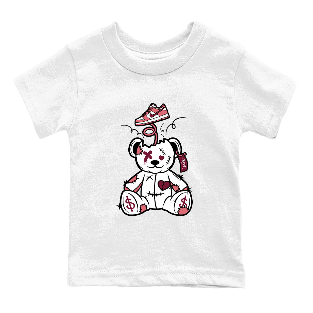 Surprise Teddy Bear snkmatch Tees Kids - Dunk Valentines Day 2024