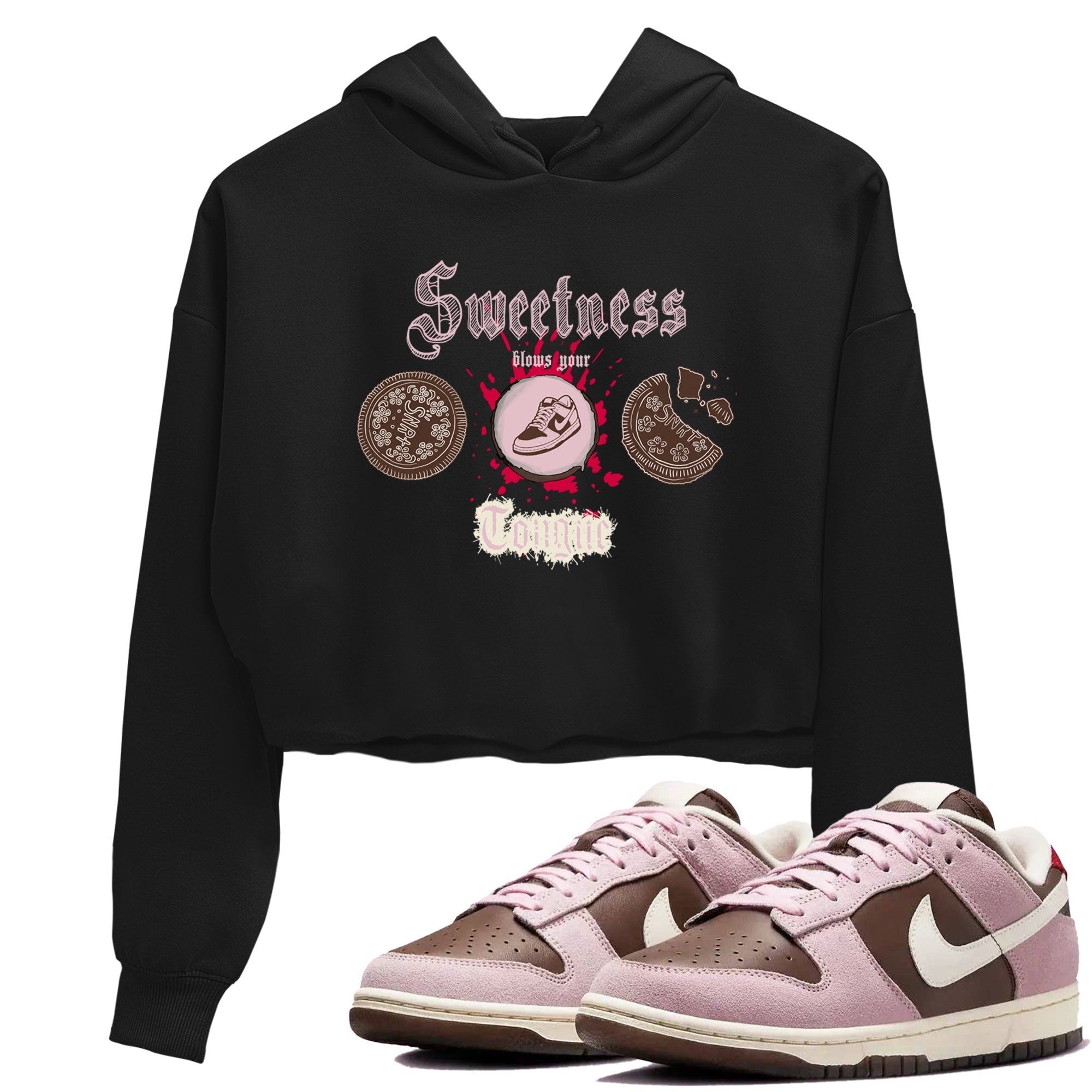 Sweetness Blows Your Tongue snkmatch Women's Top - Dunk Cacao Wow And Pink Foam