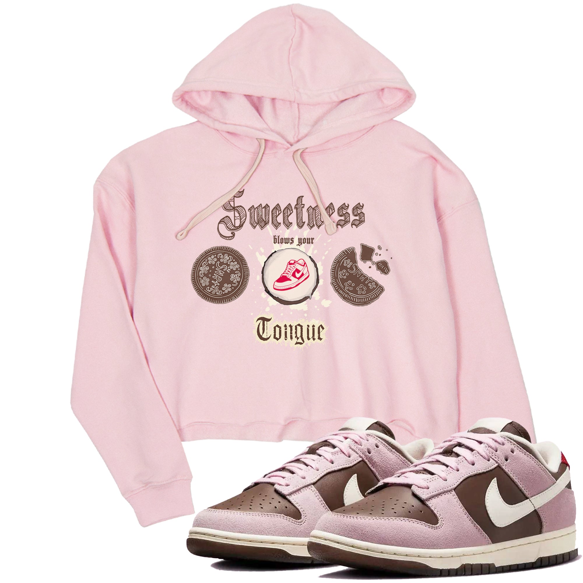 Sweetness Blows Your Tongue snkmatch Women's Top - Dunk Cacao Wow And Pink Foam
