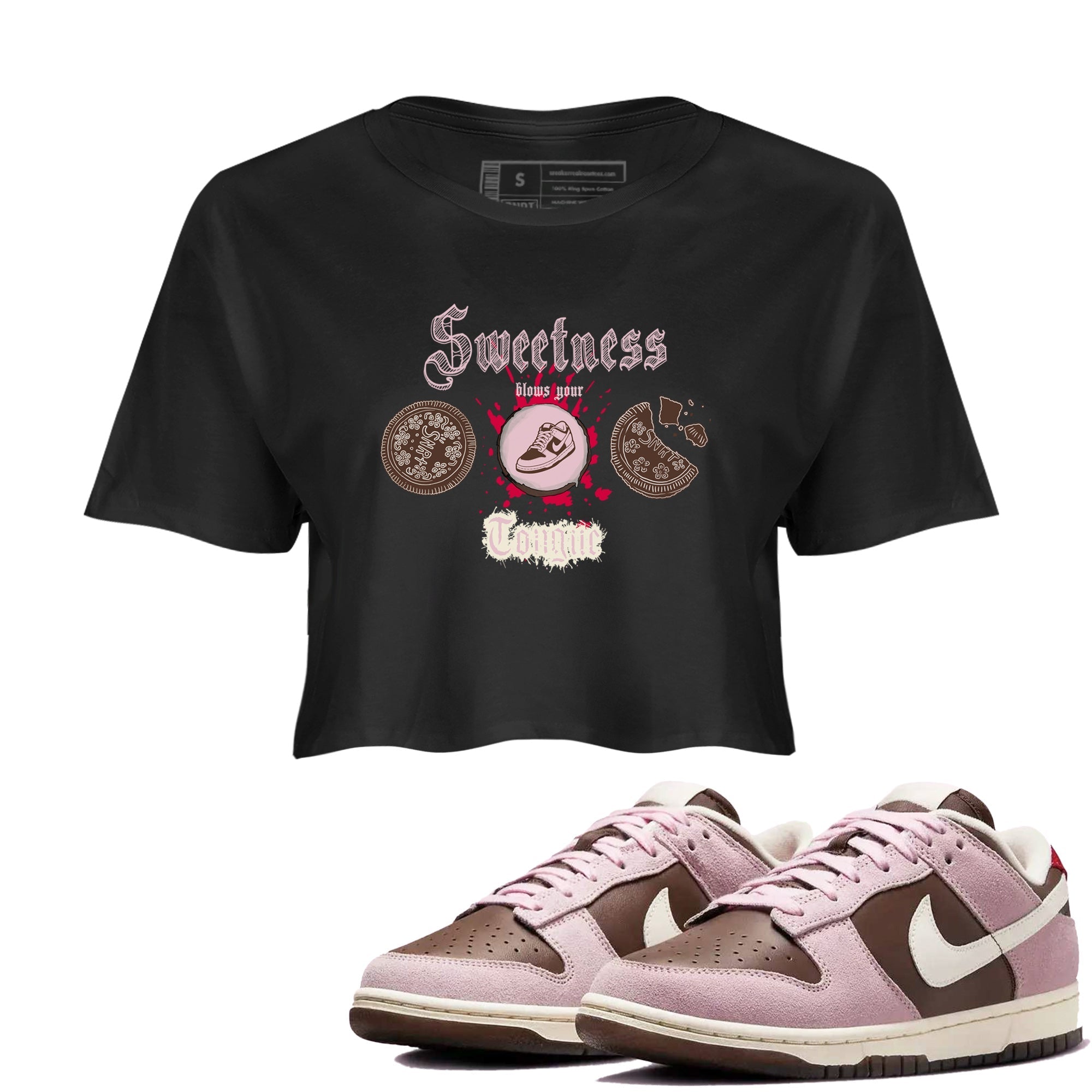 Sweetness Blows Your Tongue snkmatch Women's Top - Dunk Cacao Wow And Pink Foam