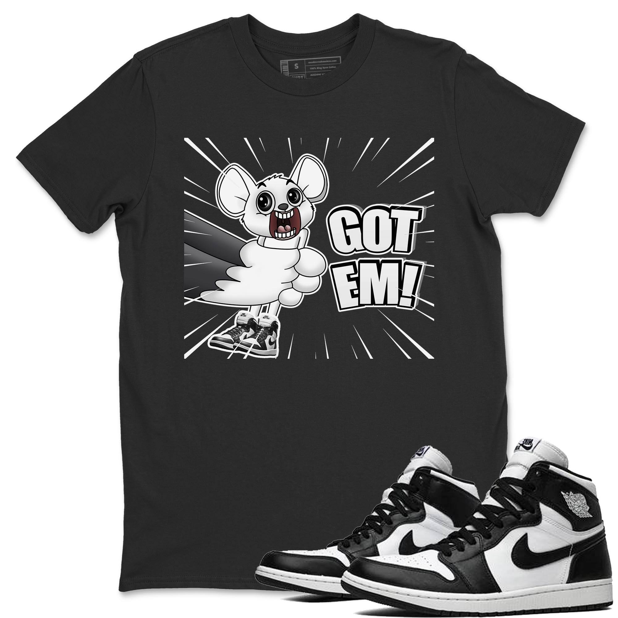 T&J Got Em Unisex Tops - Air Jordan 1 Black White