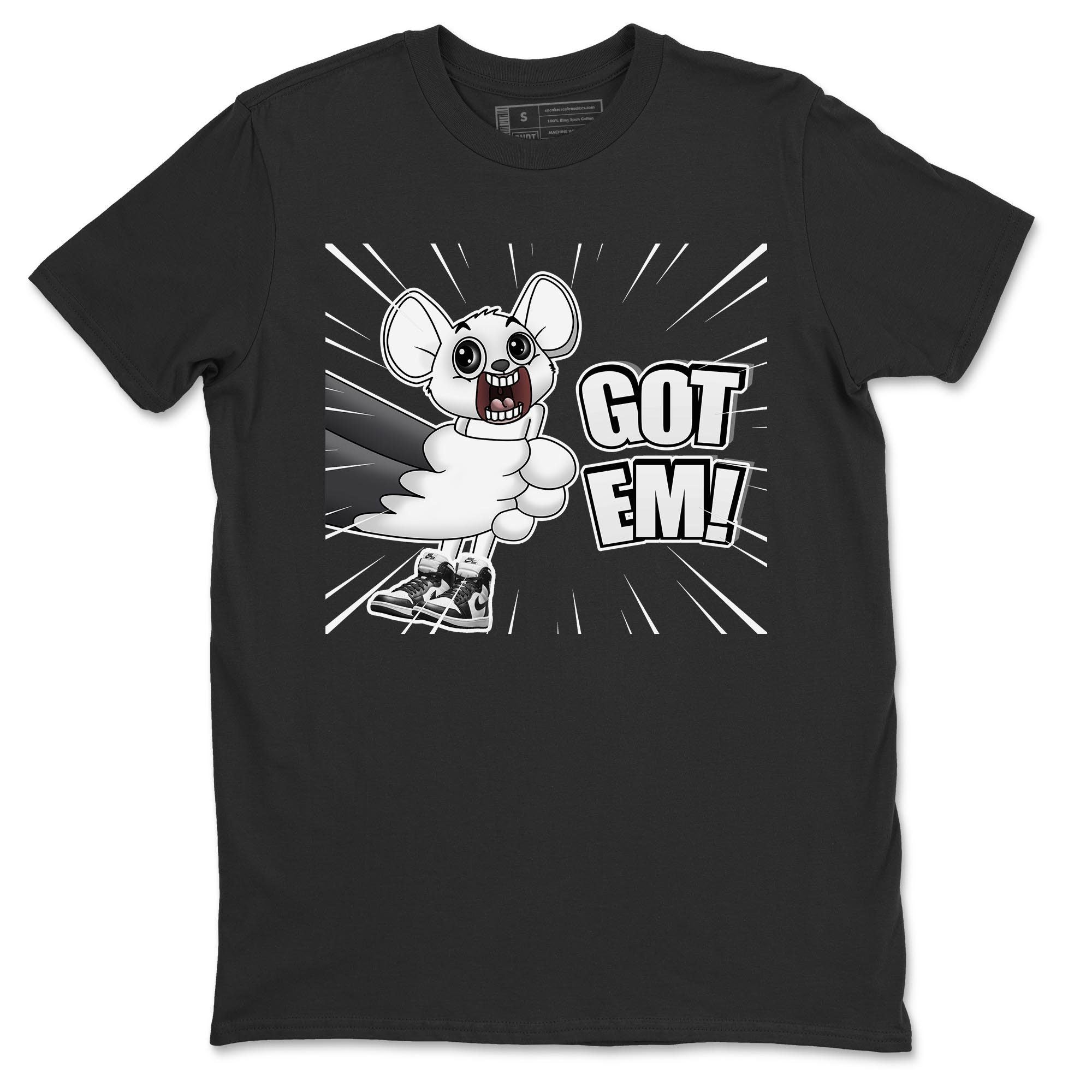 T&J Got Em Unisex Tops - Air Jordan 1 Black White
