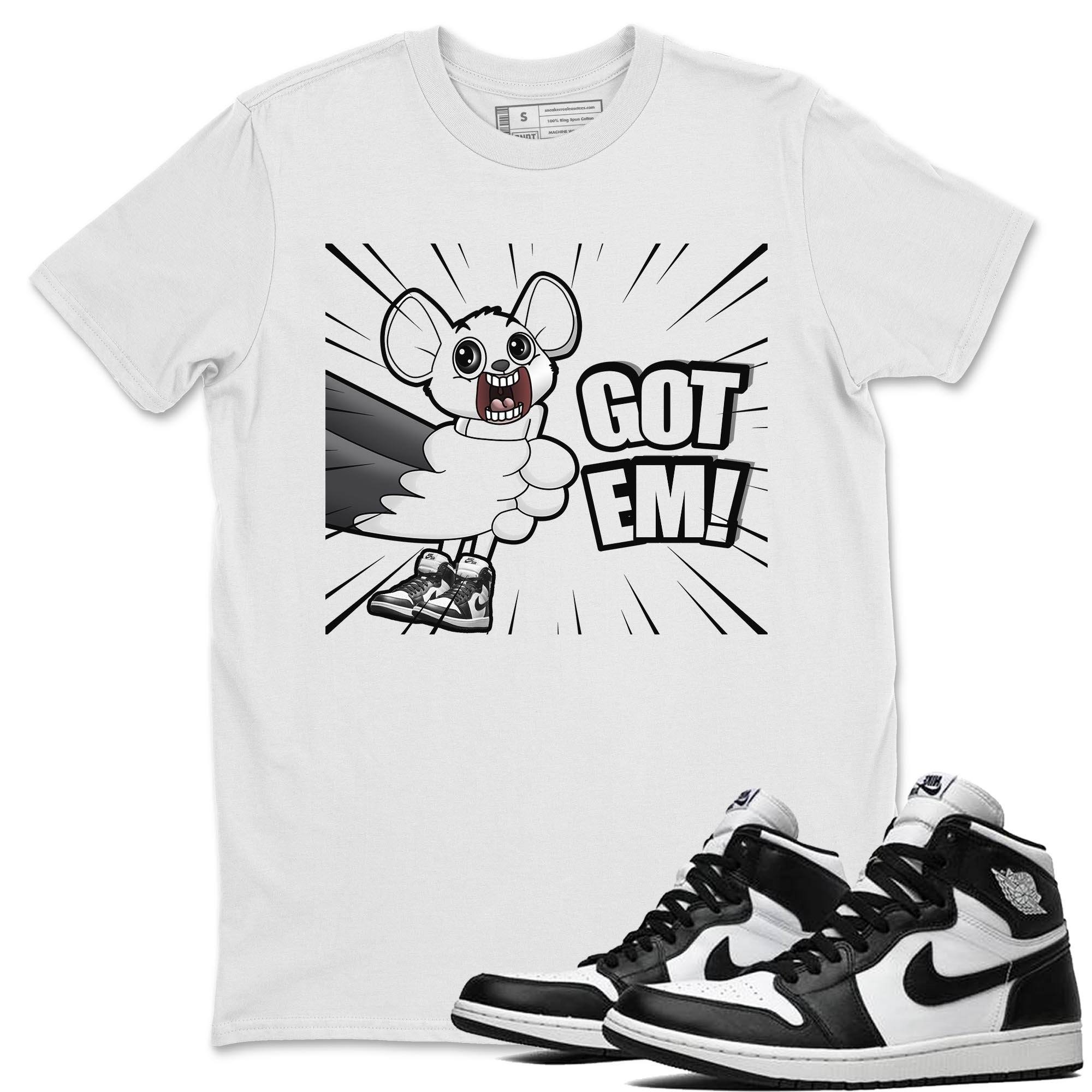 T&J Got Em Unisex Tops - Air Jordan 1 Black White