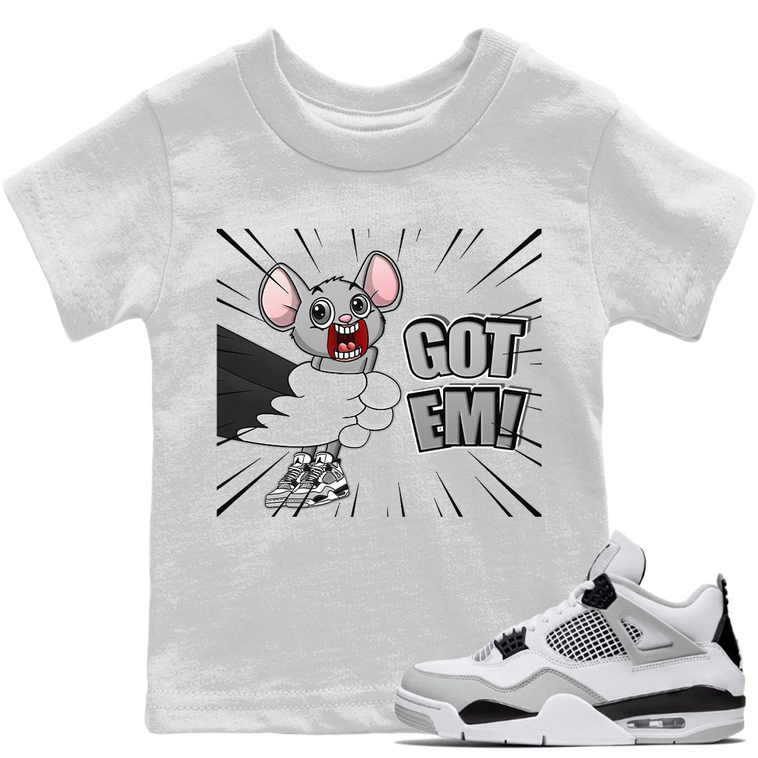 T&J Got Em Kids Tops - Air Jordan 4 Military Black