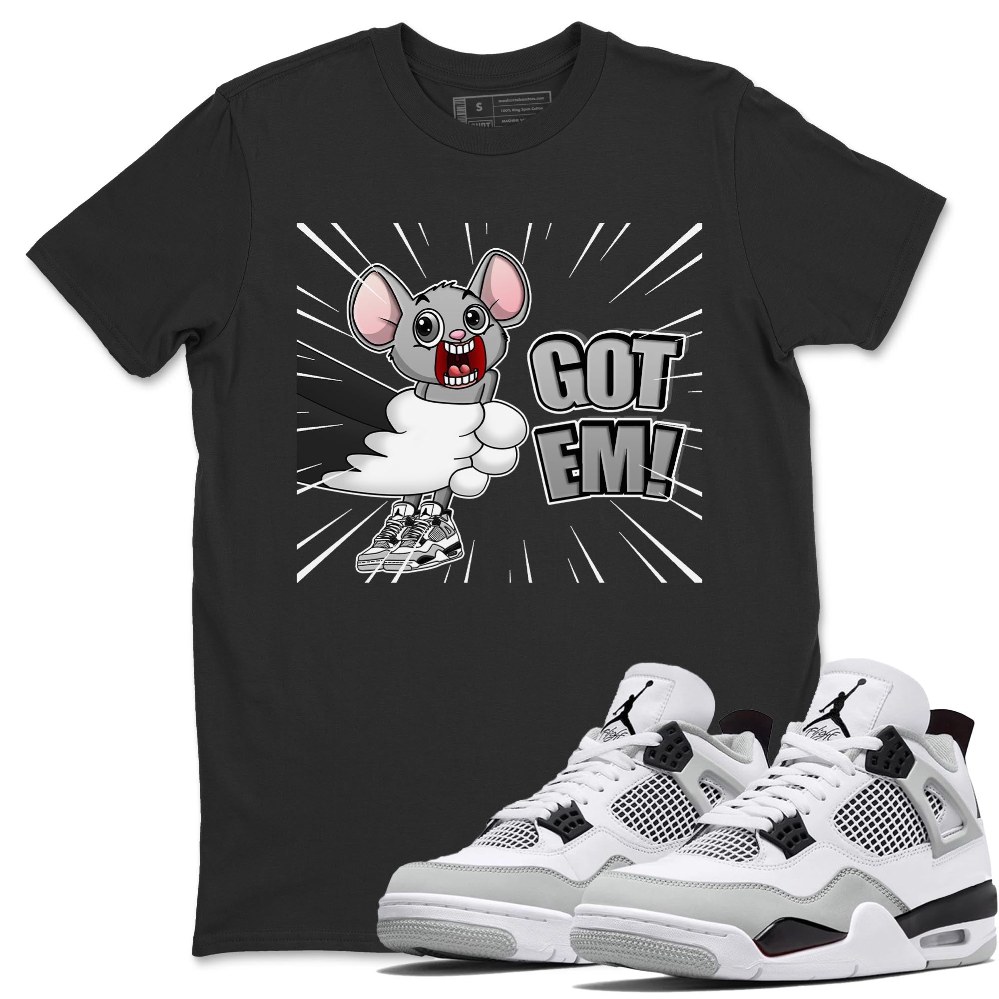 T&J Got Em Unisex Tops - Air Jordan 4 Military Black