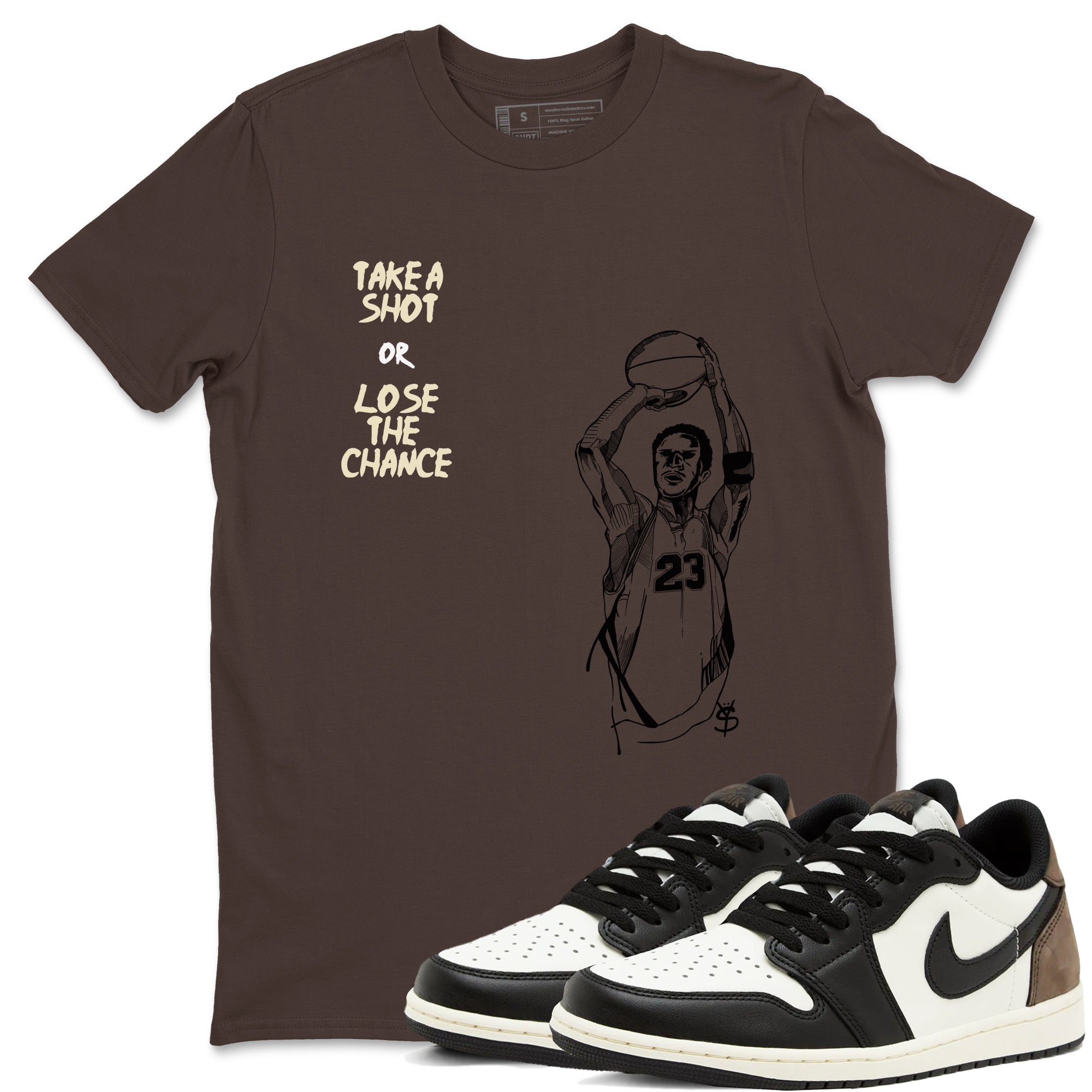 Take A Shot snkmatch Tees - Air Jordan 1 Mocha
