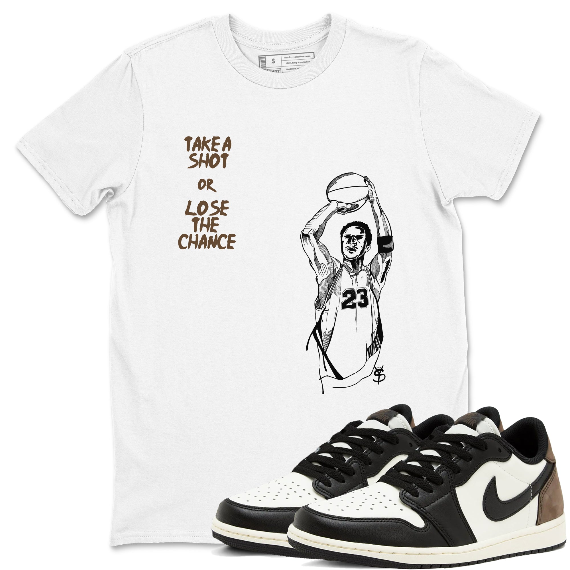 Take A Shot snkmatch Tees - Air Jordan 1 Mocha