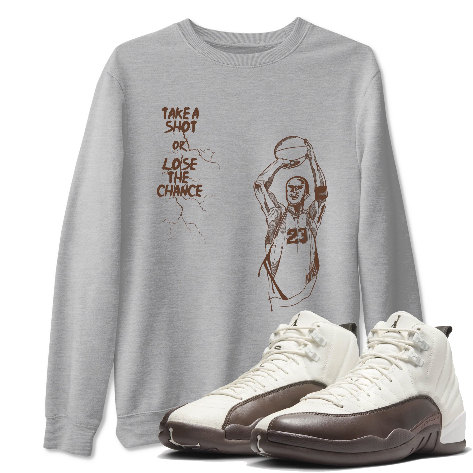 Take A Shot snkmatch Tees - Air Jordan 12 Baroque Brown