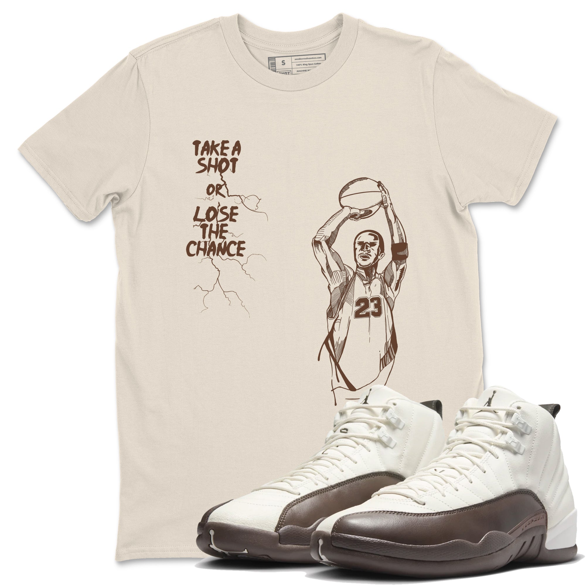 Take A Shot snkmatch Tees - Air Jordan 12 Baroque Brown