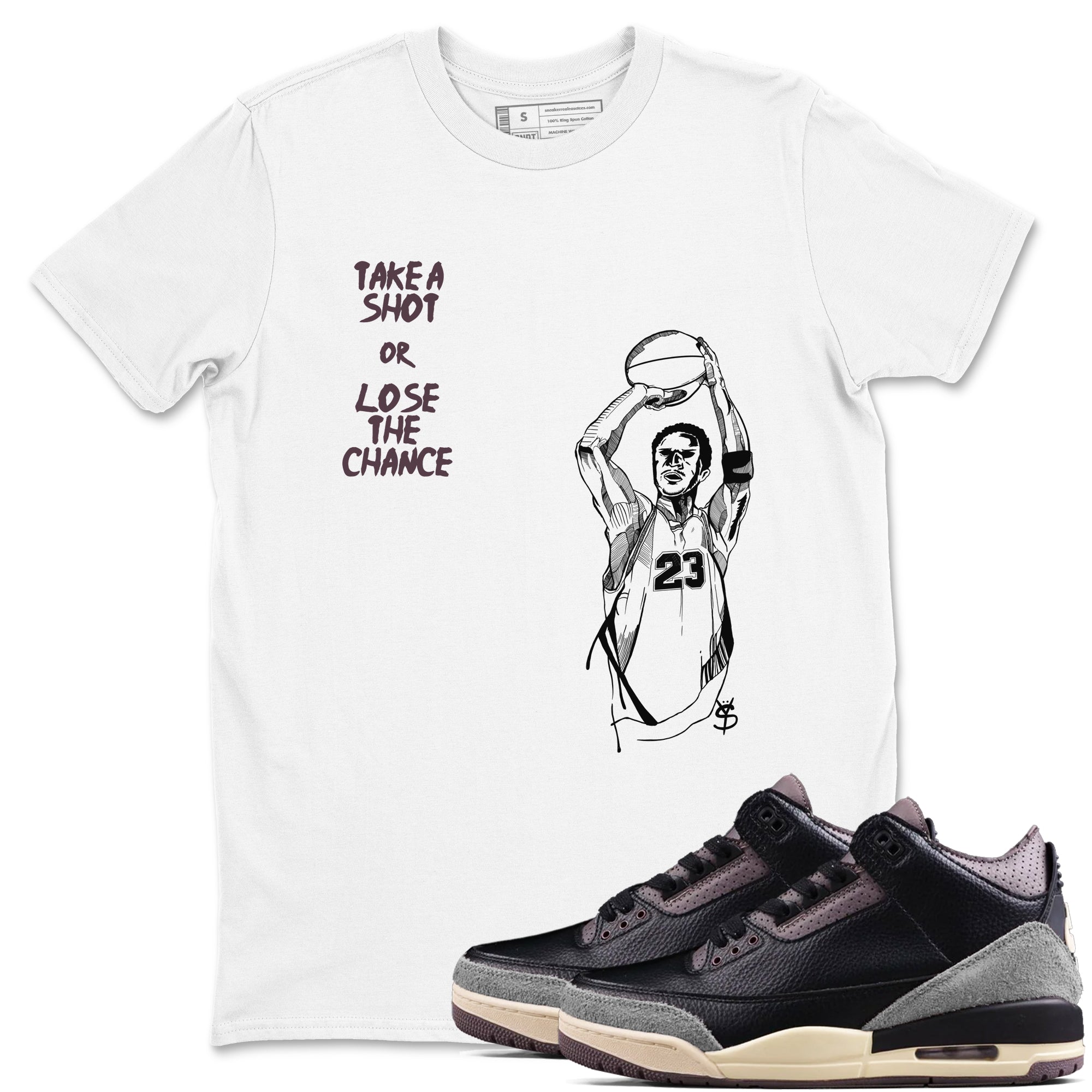 Take A Shot snkmatch Tees - Air Jordan 3 A Ma Maniere x Black