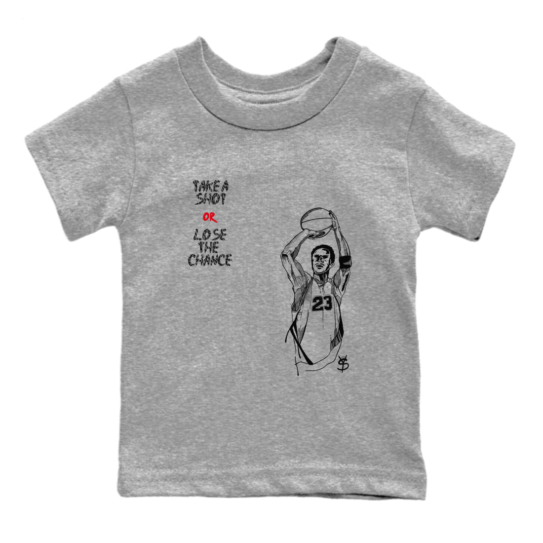 Take A Shot snkmatch Tees Kids - Air Jordan 3 Cement Grey