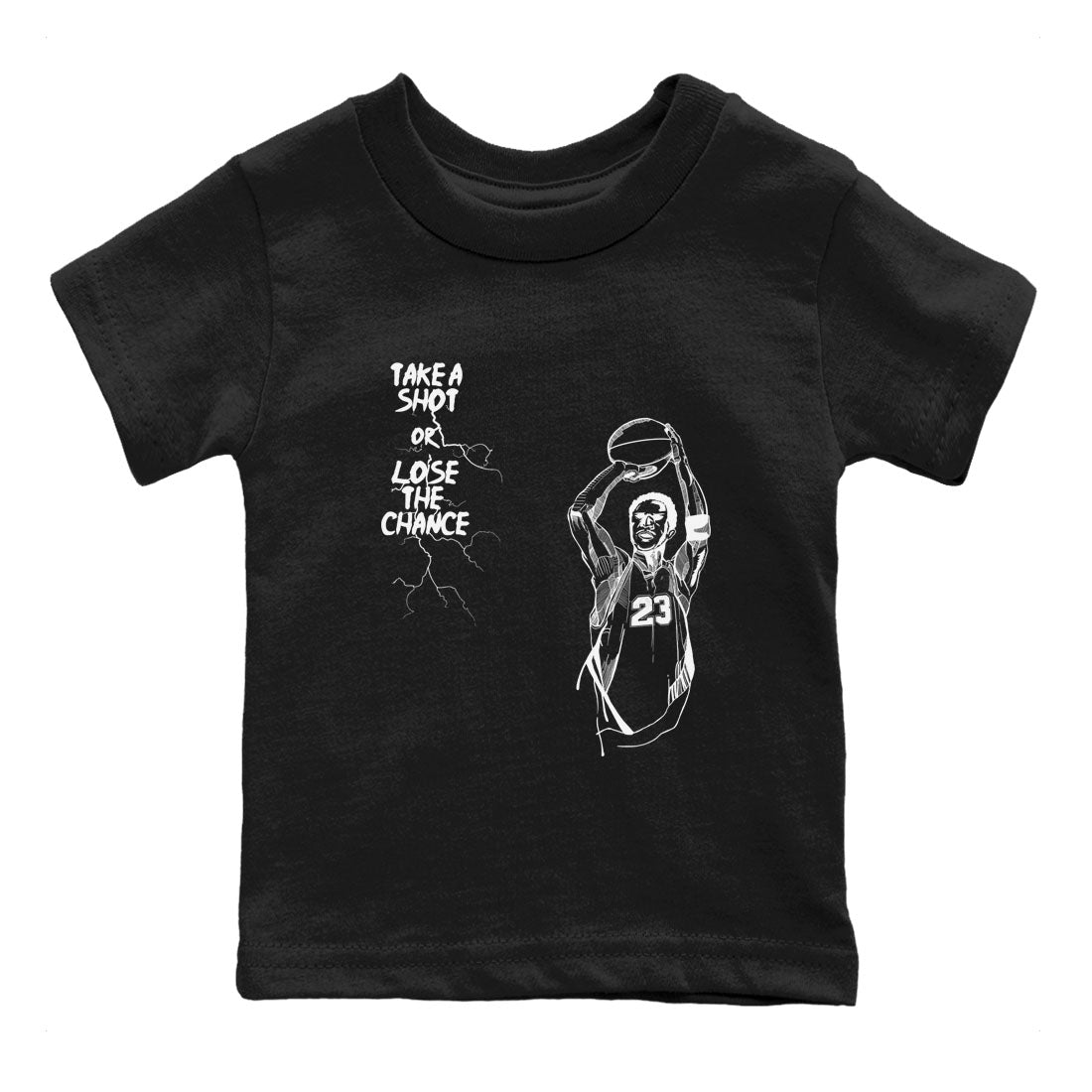 Take A Shot snkmatch Tees Kids - Air Jordan 4 White Thunder