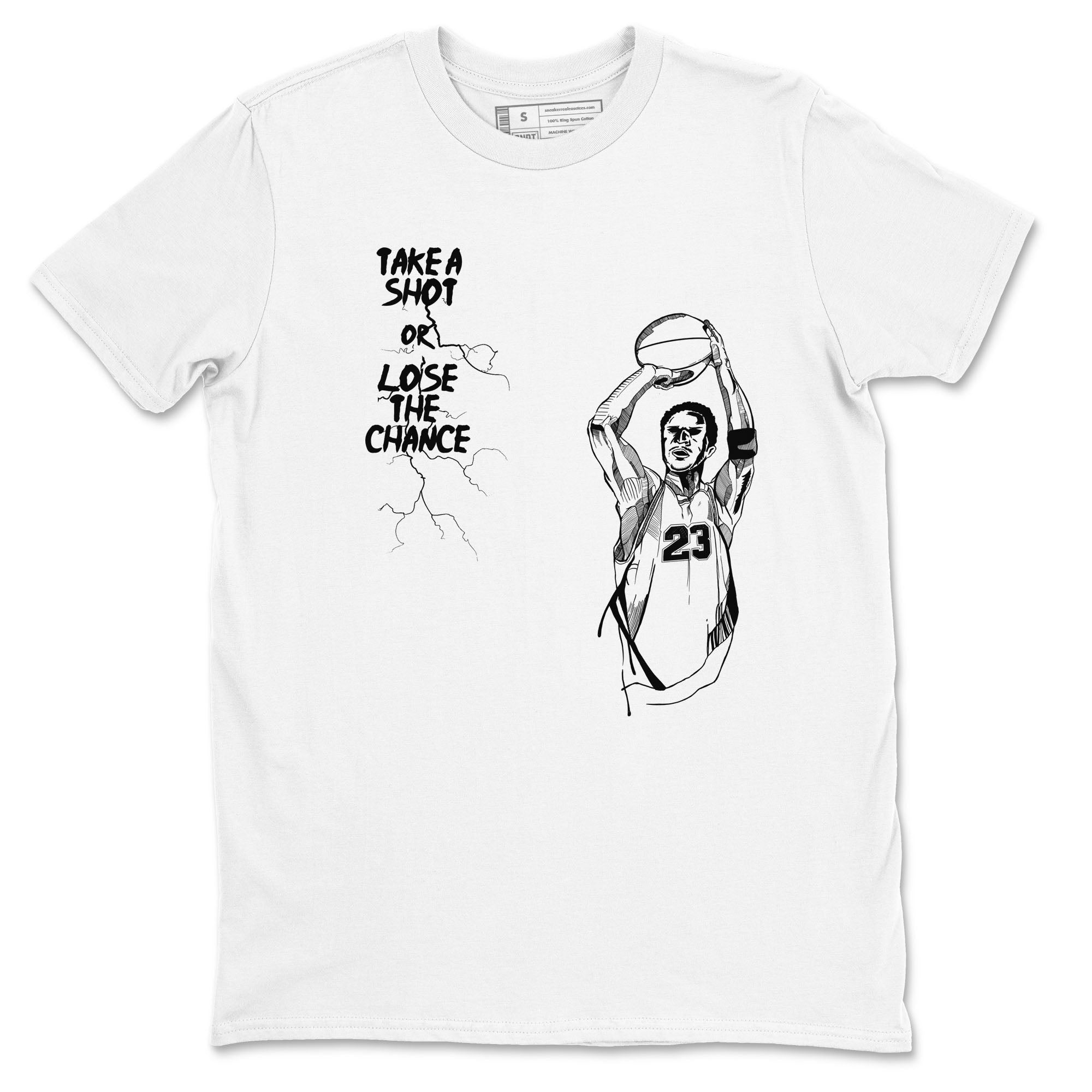 Take A Shot snkmatch Tees - Air Jordan 4 White Thunder