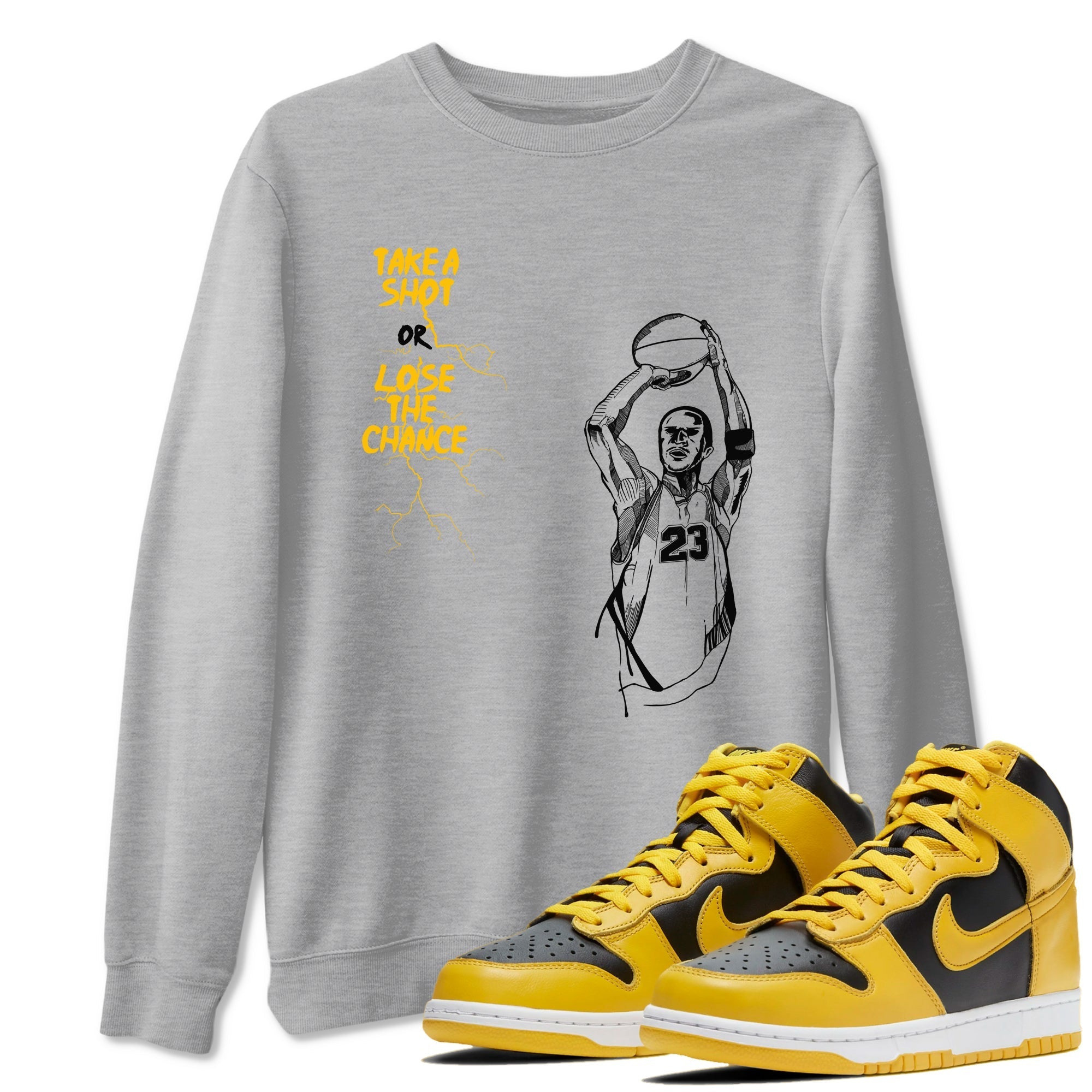 Take A Shot snkmatch Tees - Dunk High Pollen