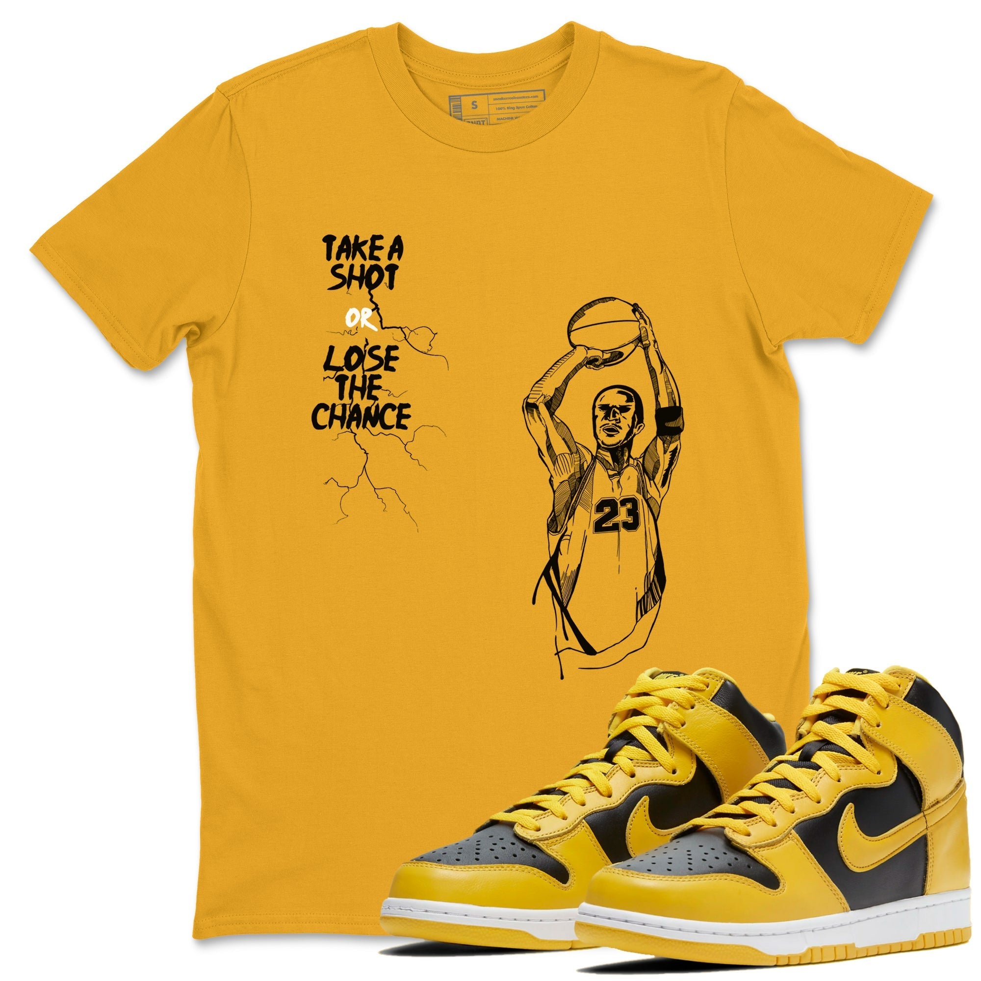 Take A Shot snkmatch Tees - Dunk High Pollen