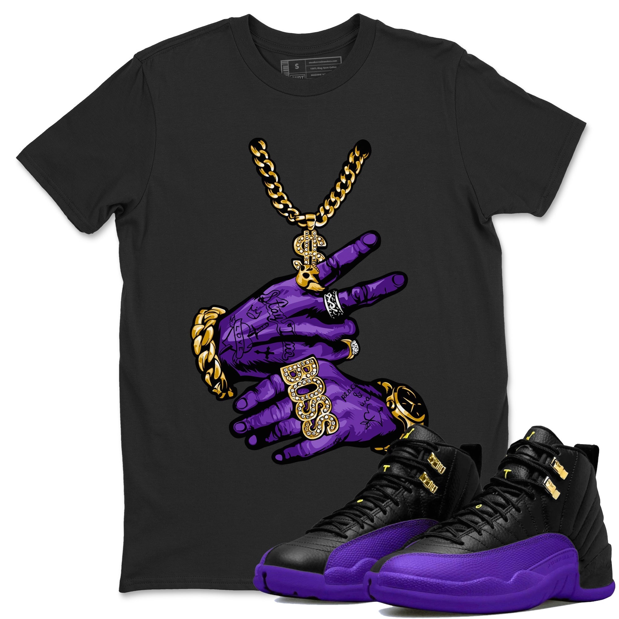 Tattoo Hands Unisex Tops - Air Jordan 12 Field Purple