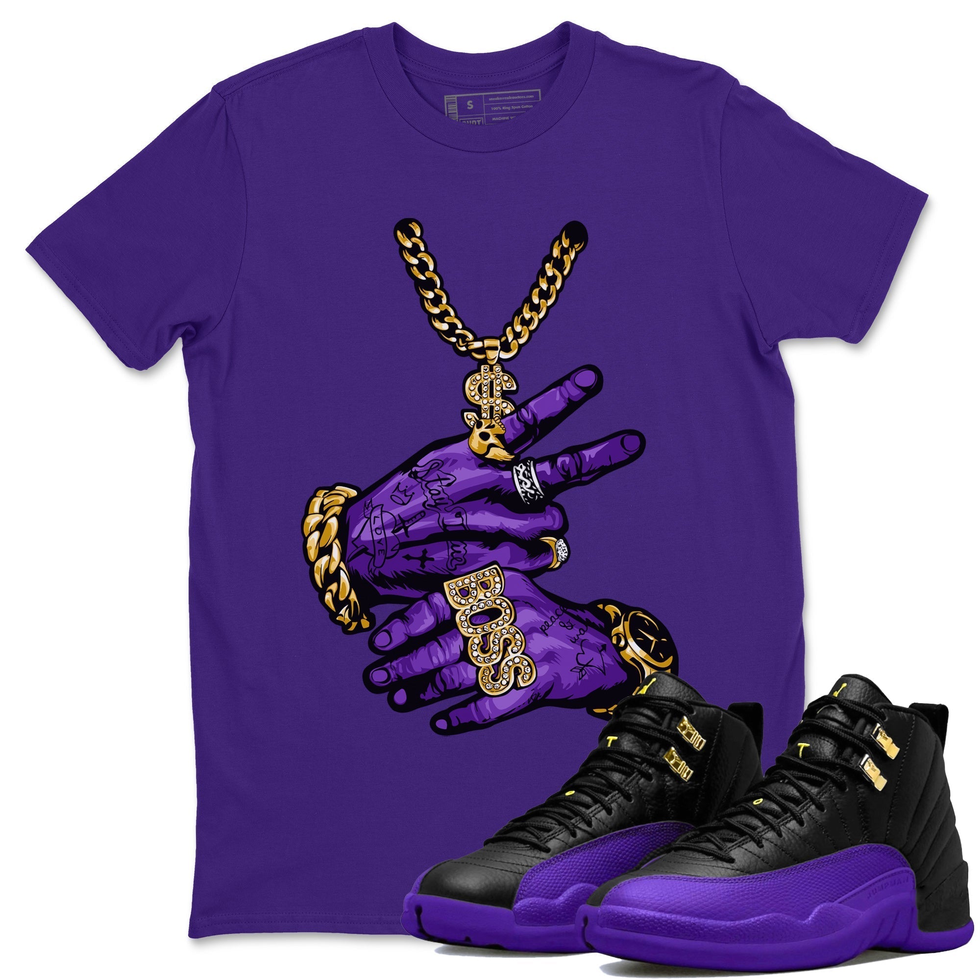 Tattoo Hands Unisex Tops - Air Jordan 12 Field Purple