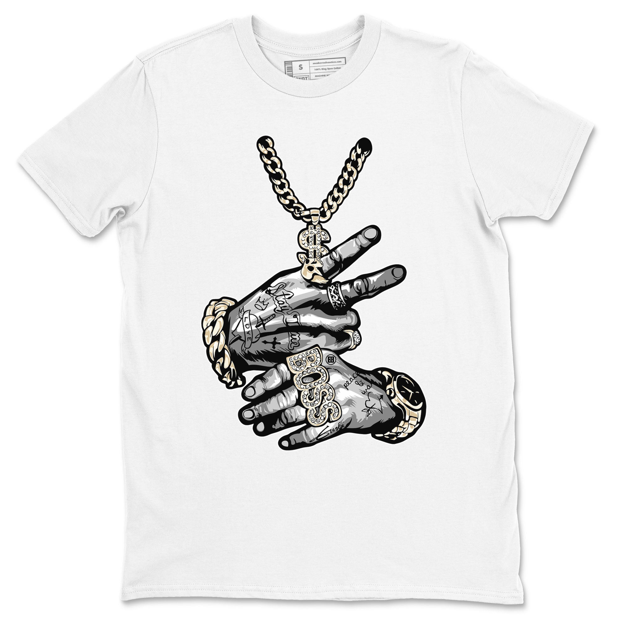 Tattoo Hands snkmatch Tees - Air Jordan 3 Ivory