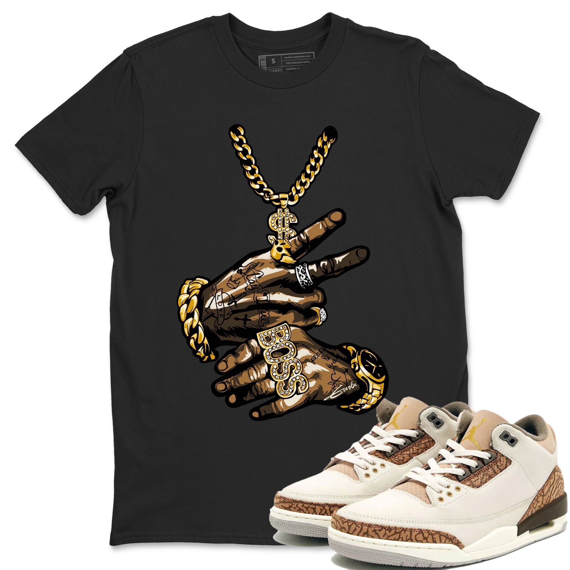 Tattoo Hands Unisex Tops - Air Jordan 3 Palomino
