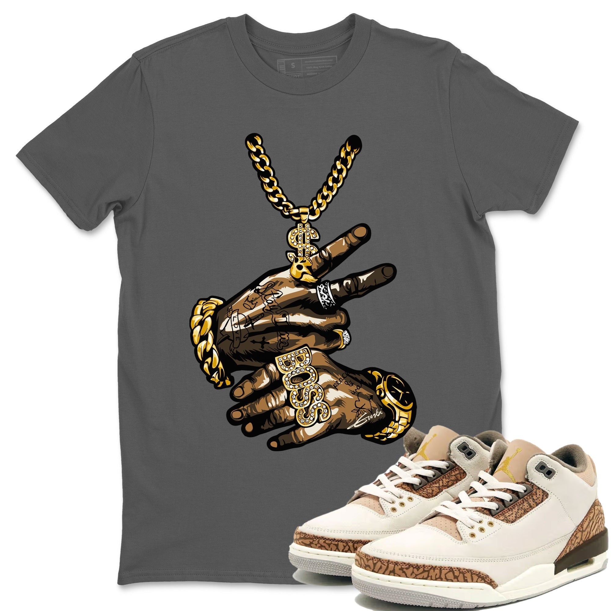Tattoo Hands Unisex Tops - Air Jordan 3 Palomino